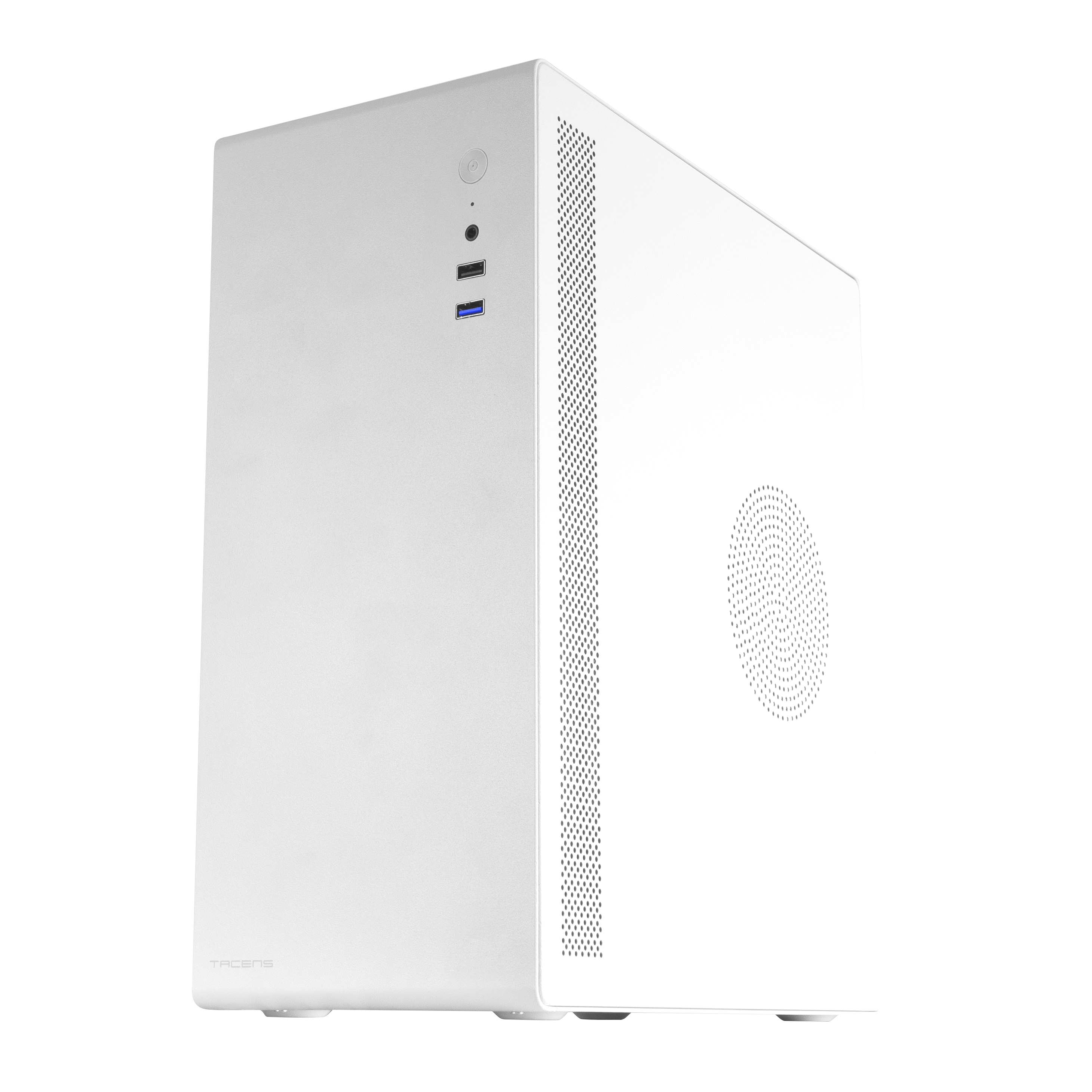 Case per computer bianco con un design semplice.