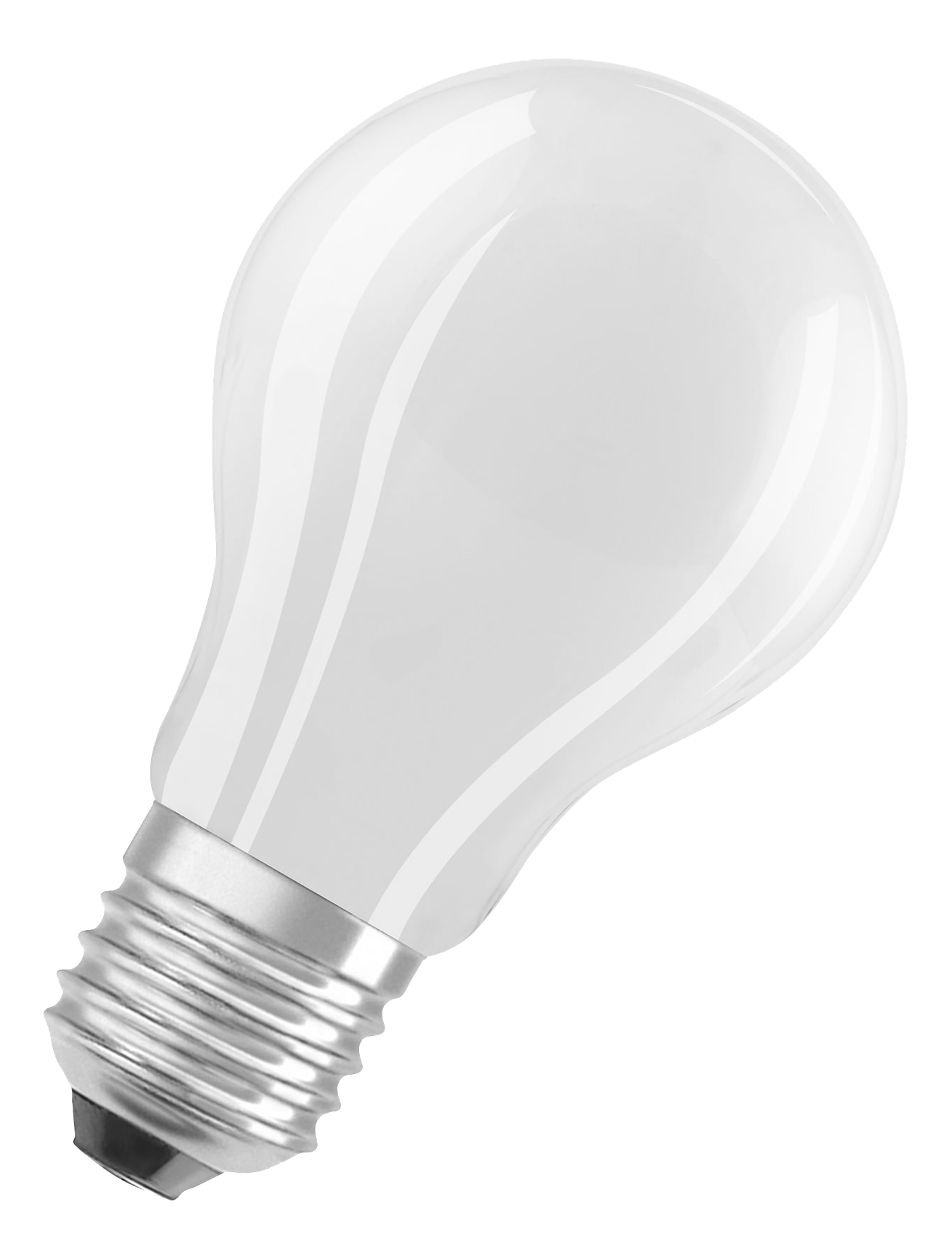 Biała żarówka na czarnym tle. Żarówka jest ostra, rzucając miękką poświatę.