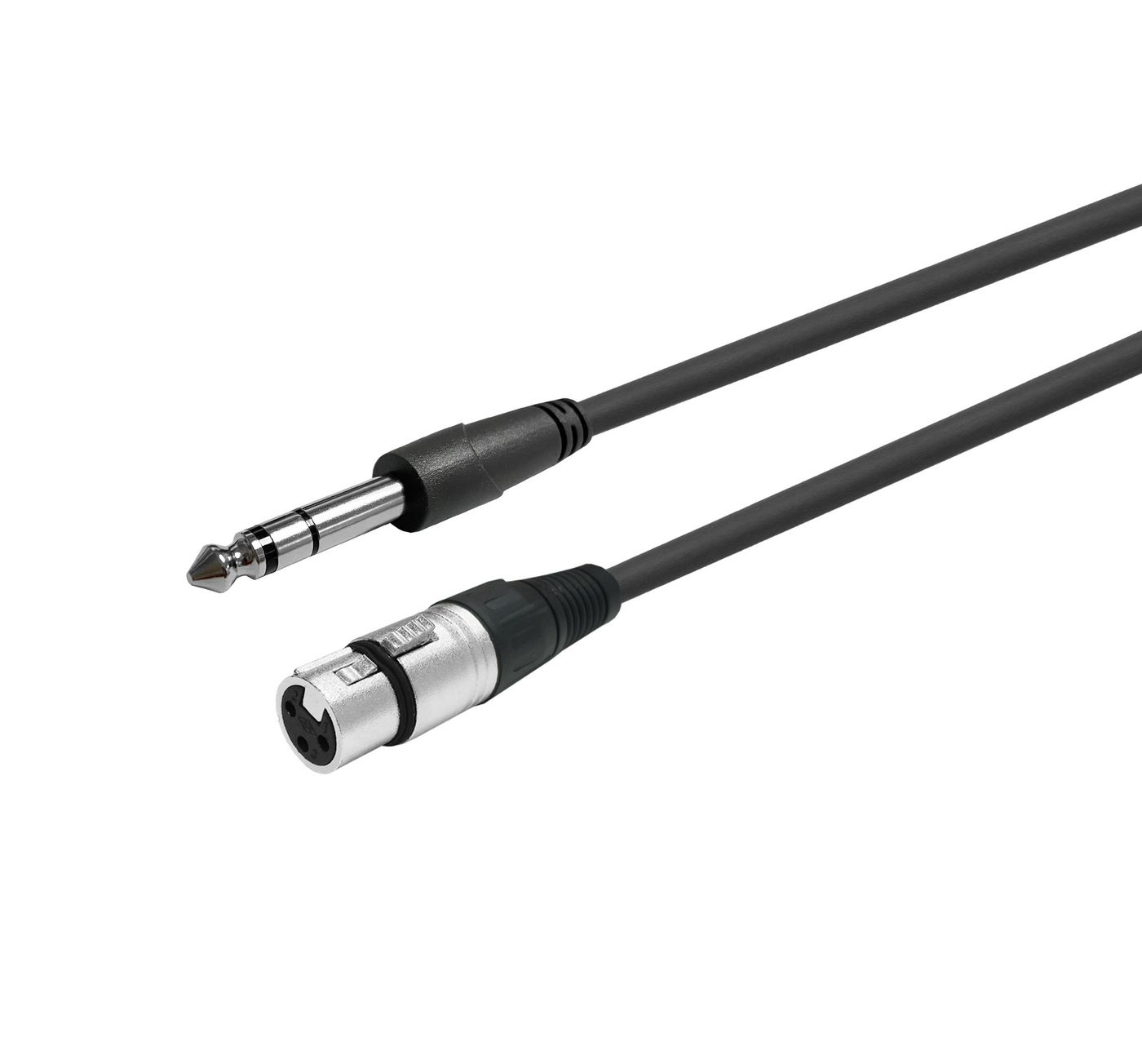 Cavo nero con connettore da 3,5 mm e XLR.