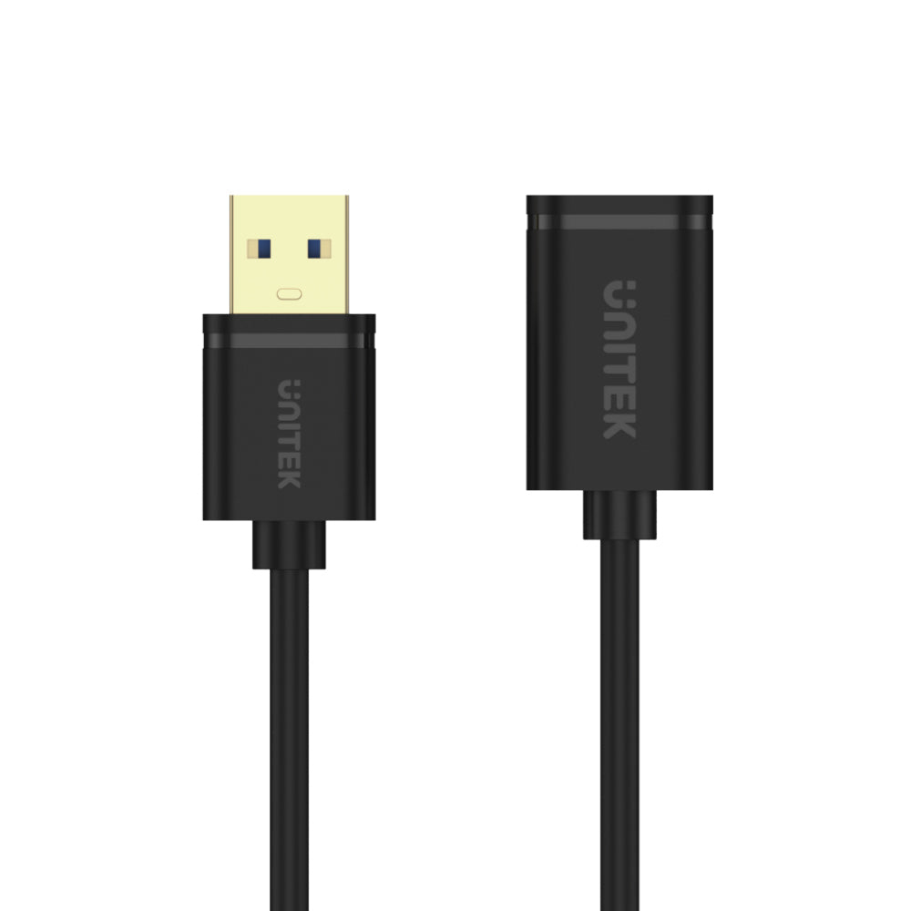Dwa czarne adaptery USB z logo UNITEK, jeden złącze USB-A i jeden USB-C.