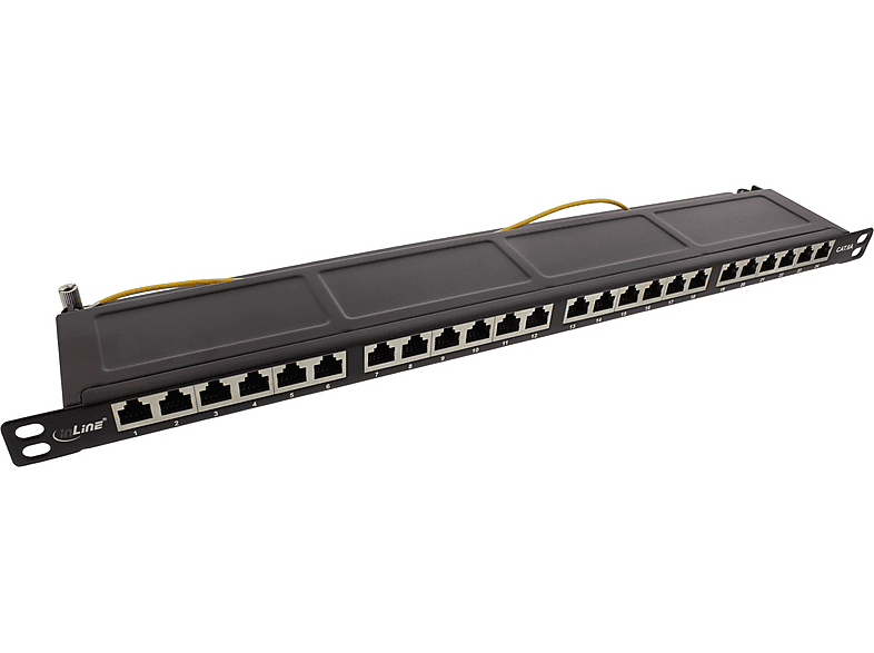 Pannello Patch InLine Cat.6A 0,5U, 8 Porte RJ45 Con Protezione Antipolvere, Montabile A Parete O Su Guida DIN