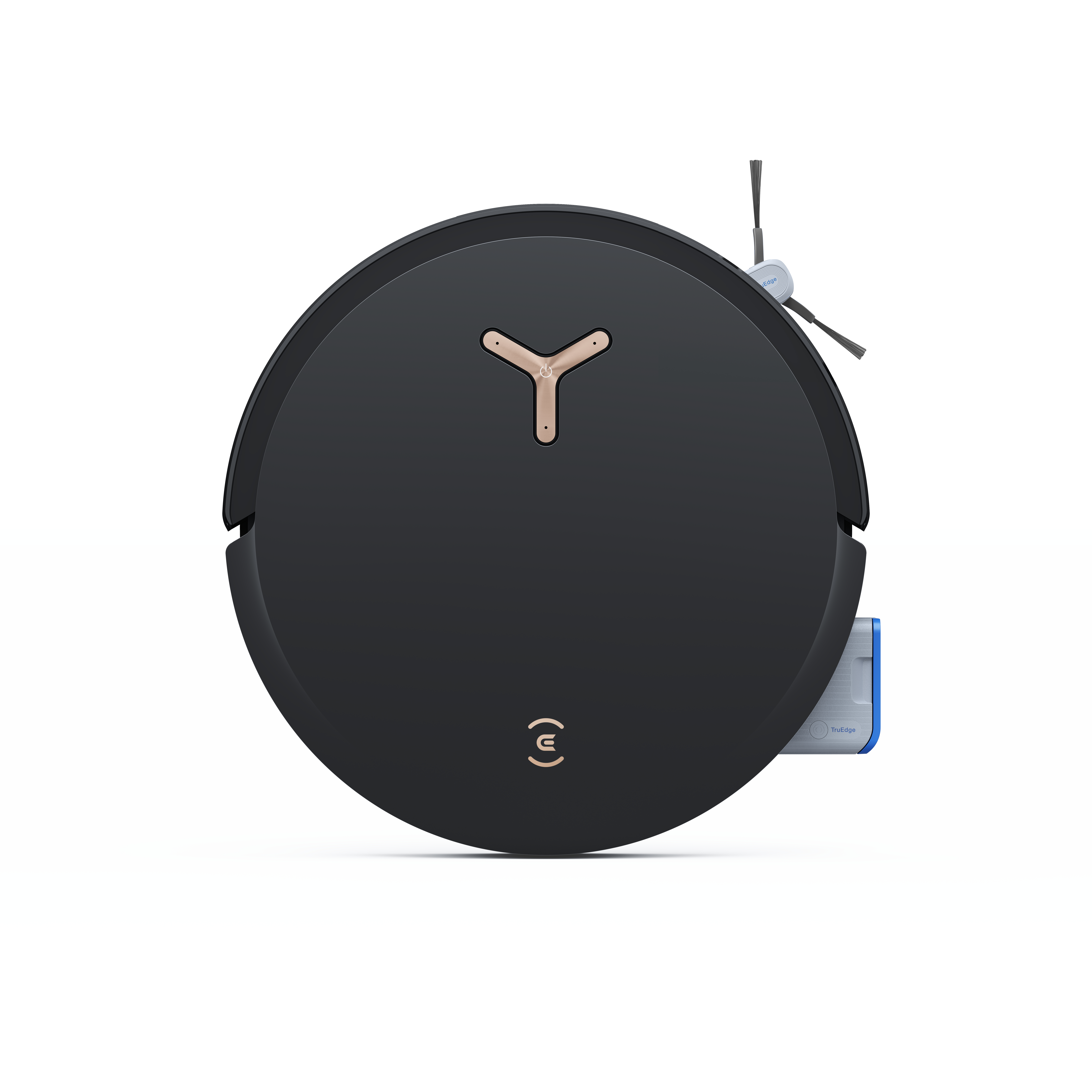 Dwóch mężczyzn przycina włosy i zarost czarną trymerem na jasnoszarym tle.