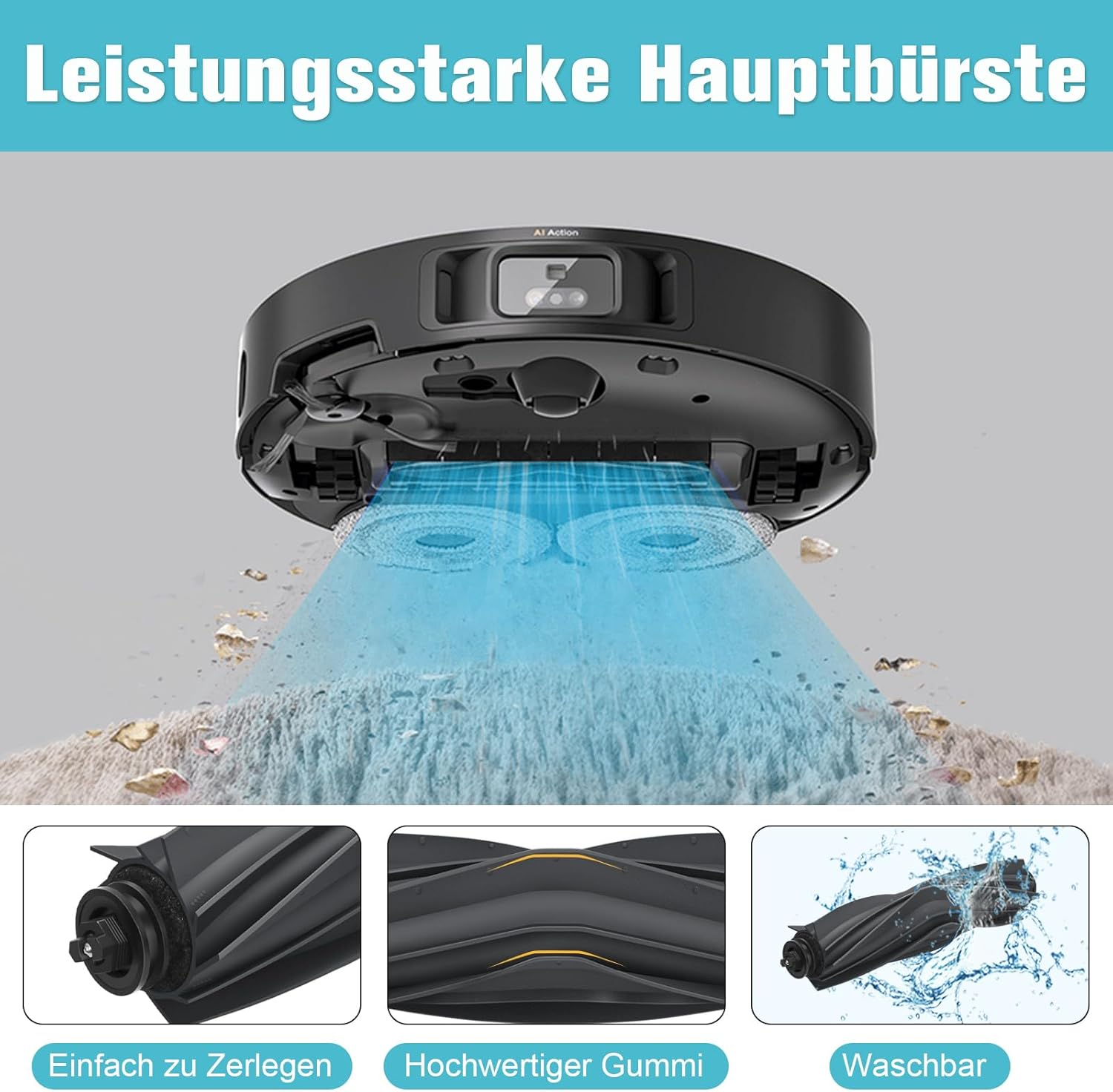 Vervangende stofzuigerset voor Mova S10 Plus/S10 met hoofdborstel