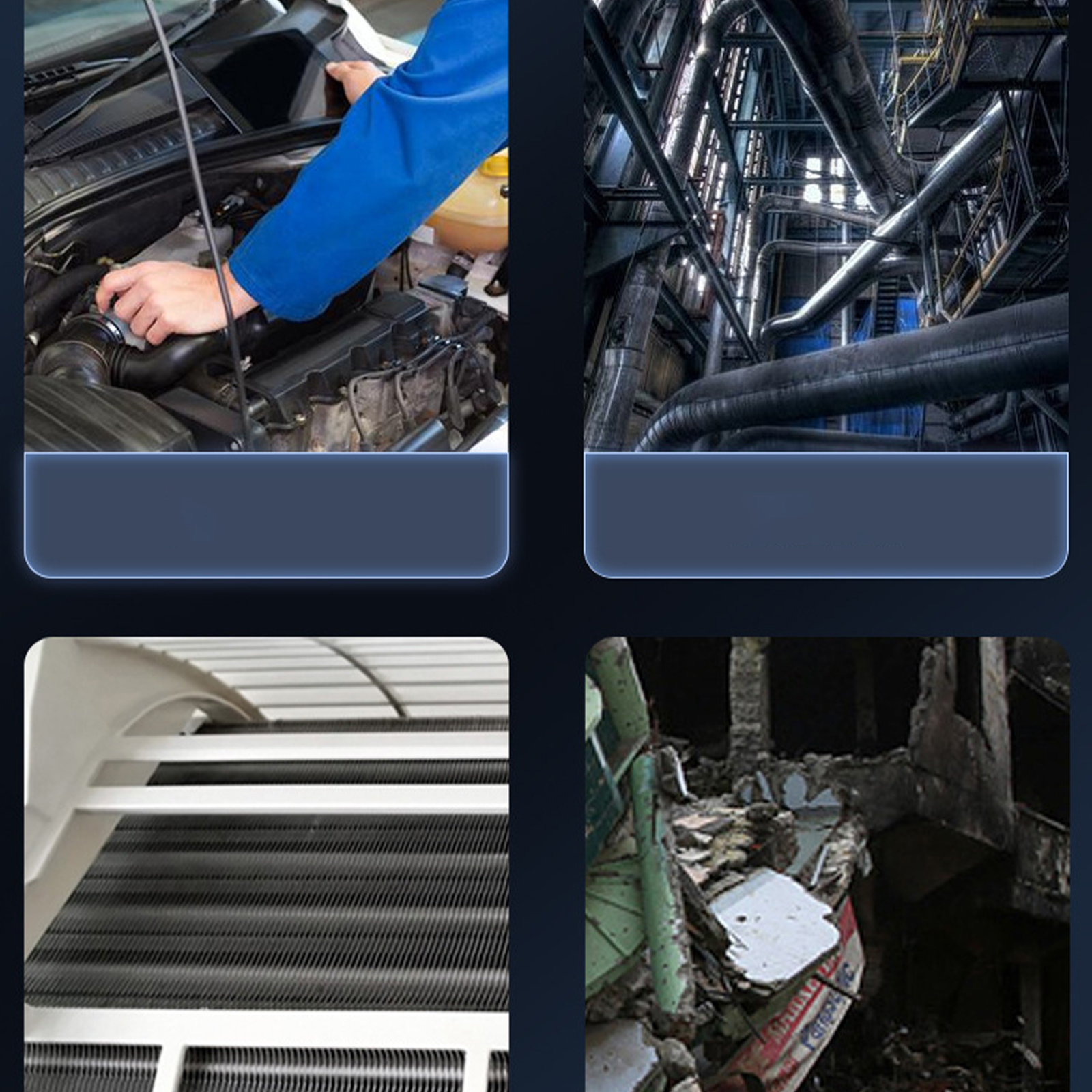 Person arbeitet an einem Automotor. Der Hintergrund ist der Motorraum des Autos.
