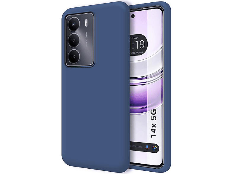EASSGU Funda Para Realme P3 5G (6.67" Inches), Carcasa De Silicona Suave De TPU - Azul Claro