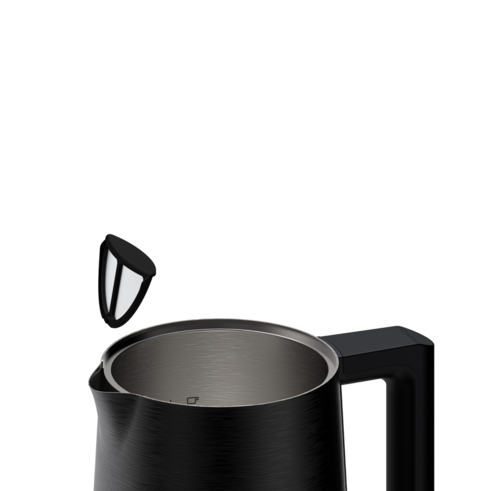 Un rasoir électrique noir et gris avec plusieurs accessoires.