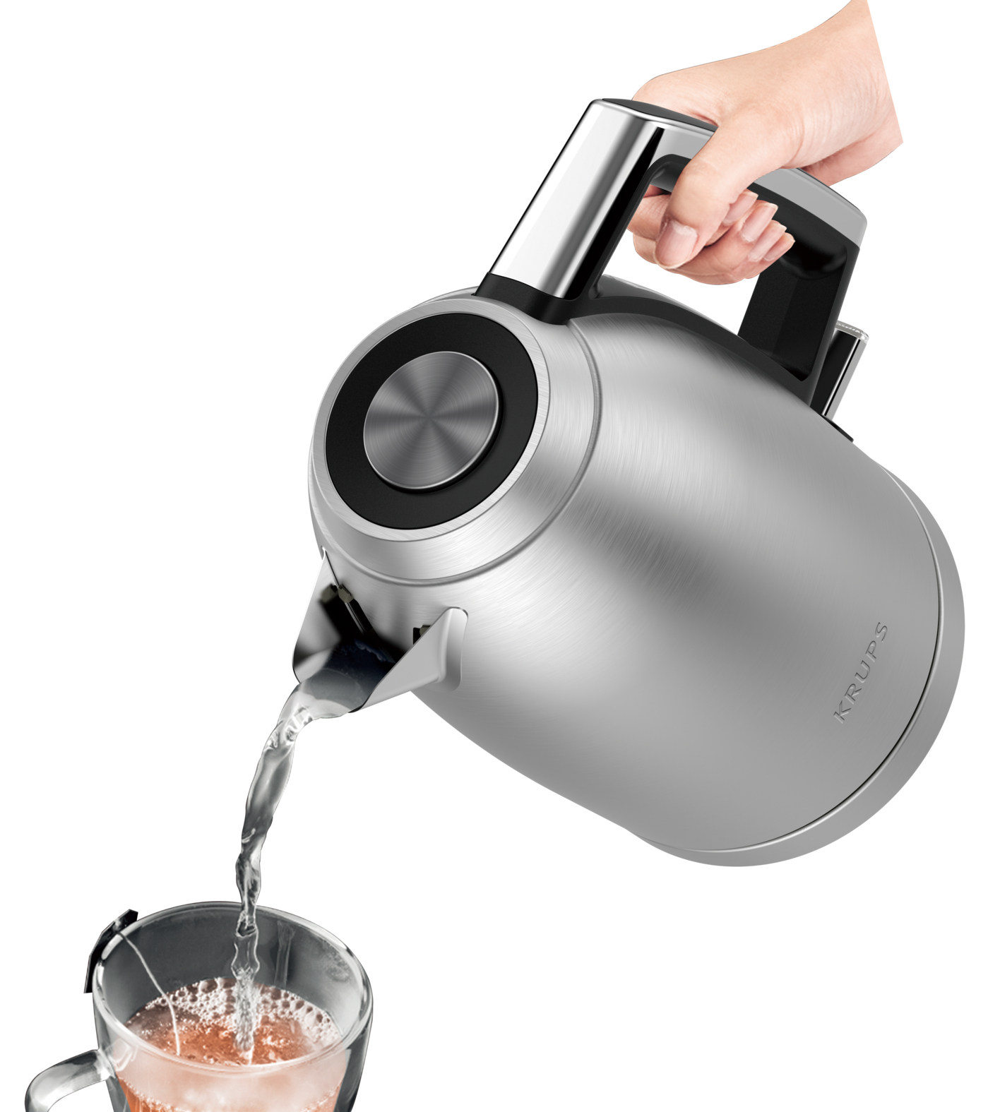 Zbliżenie srebrnego urządzenia z przyciskami i ekranem.