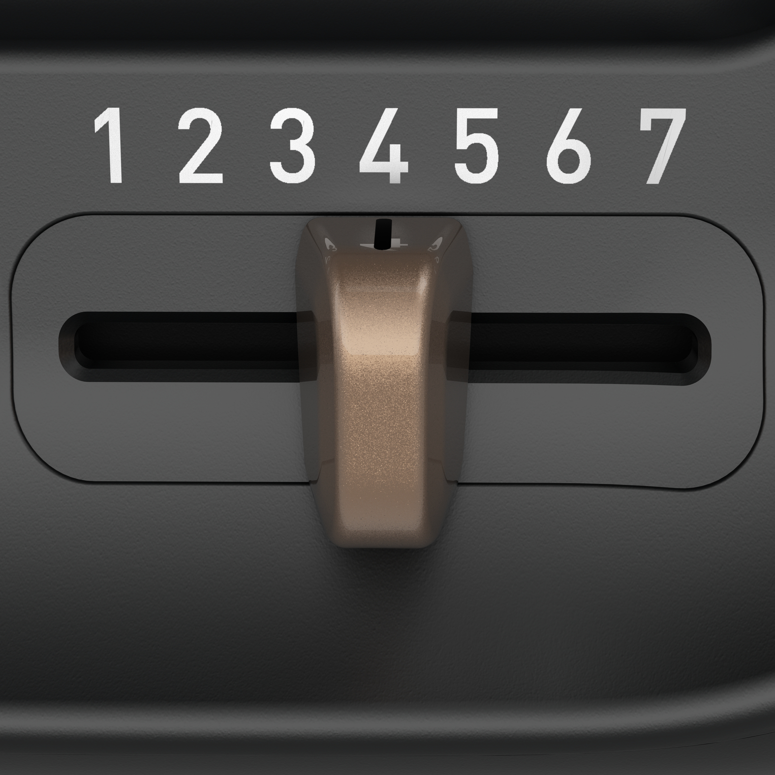 Zbliżenie panelu sterowania czarnego tostera.