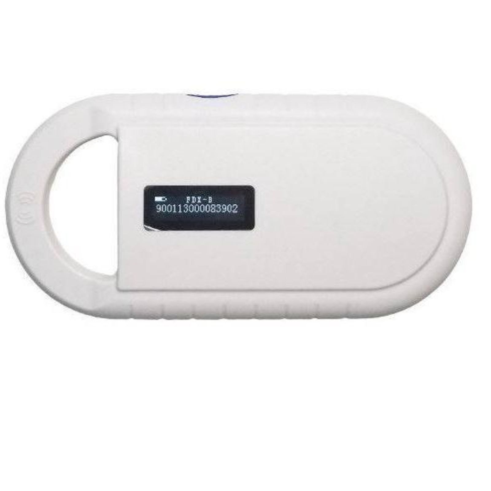 Weißer Haustier-Mikrochip-Scanner mit kleinem Display.