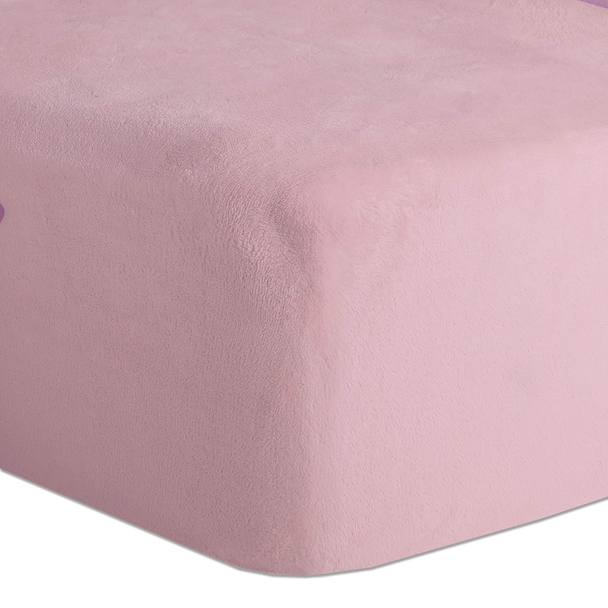 Una sábana rosa suave, superficie texturizada.