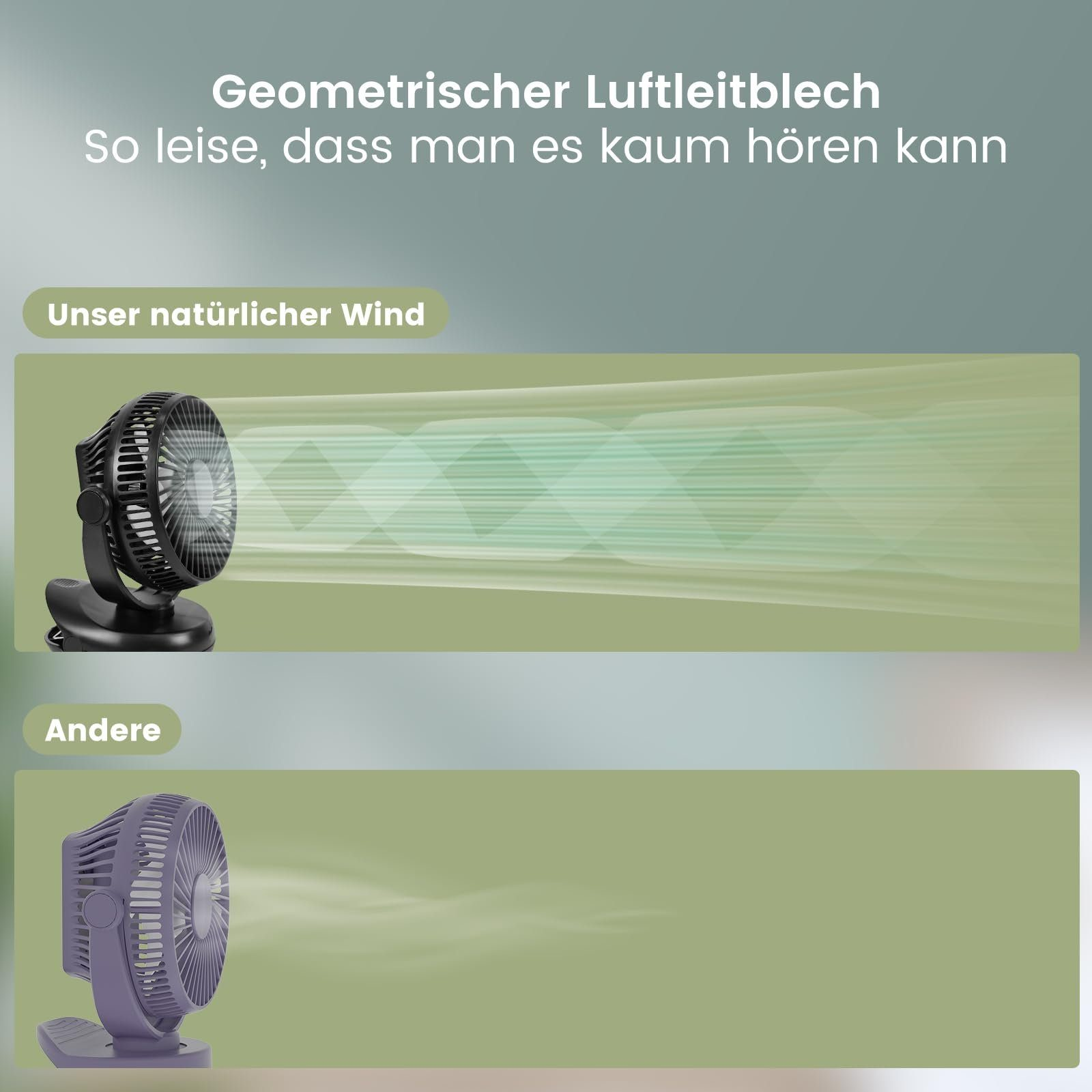 Dwa wentylatory, jeden czarny i jeden fioletowy, ilustrujące przepływ powietrza.