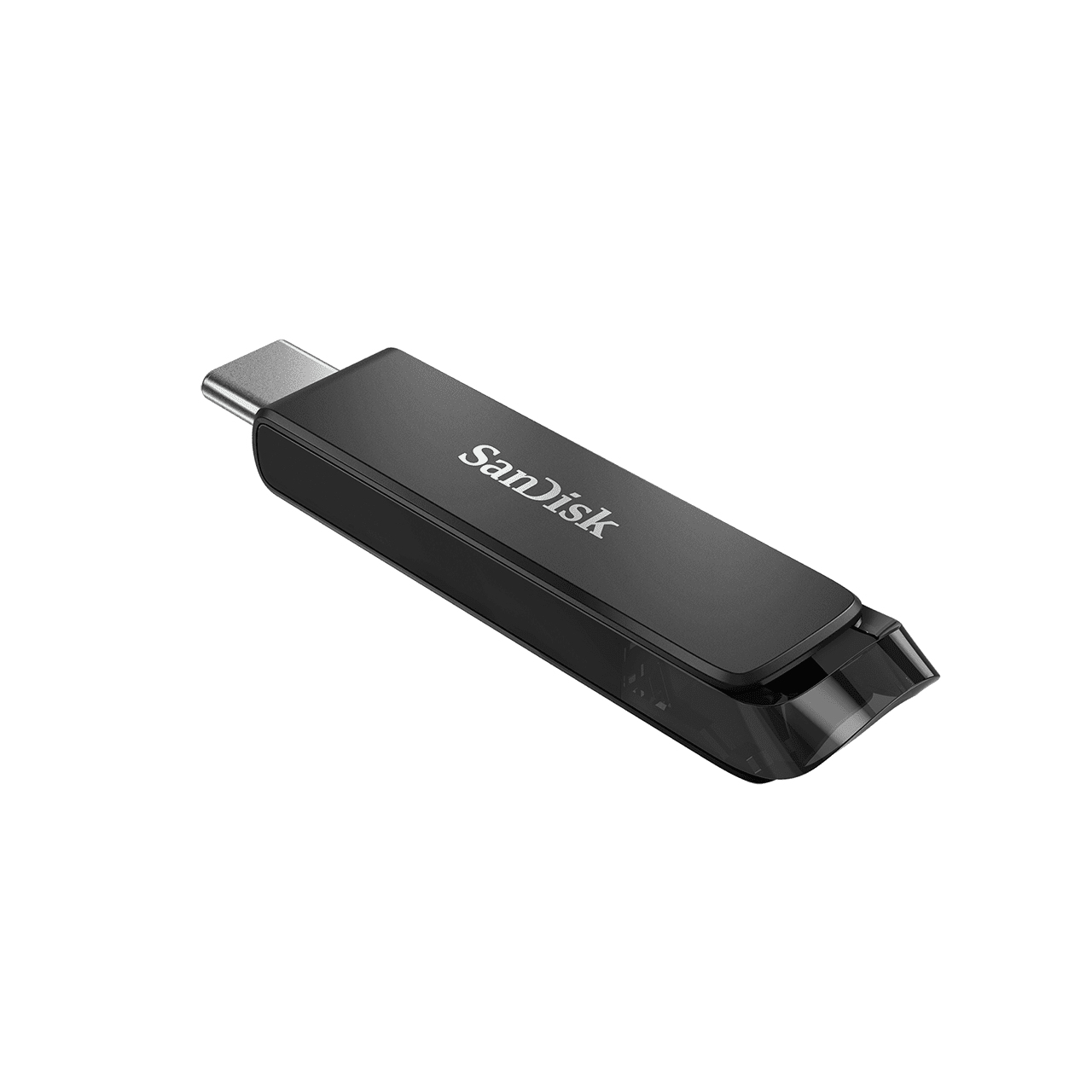 Czarny pendrive USB-C z logo Sandisk.