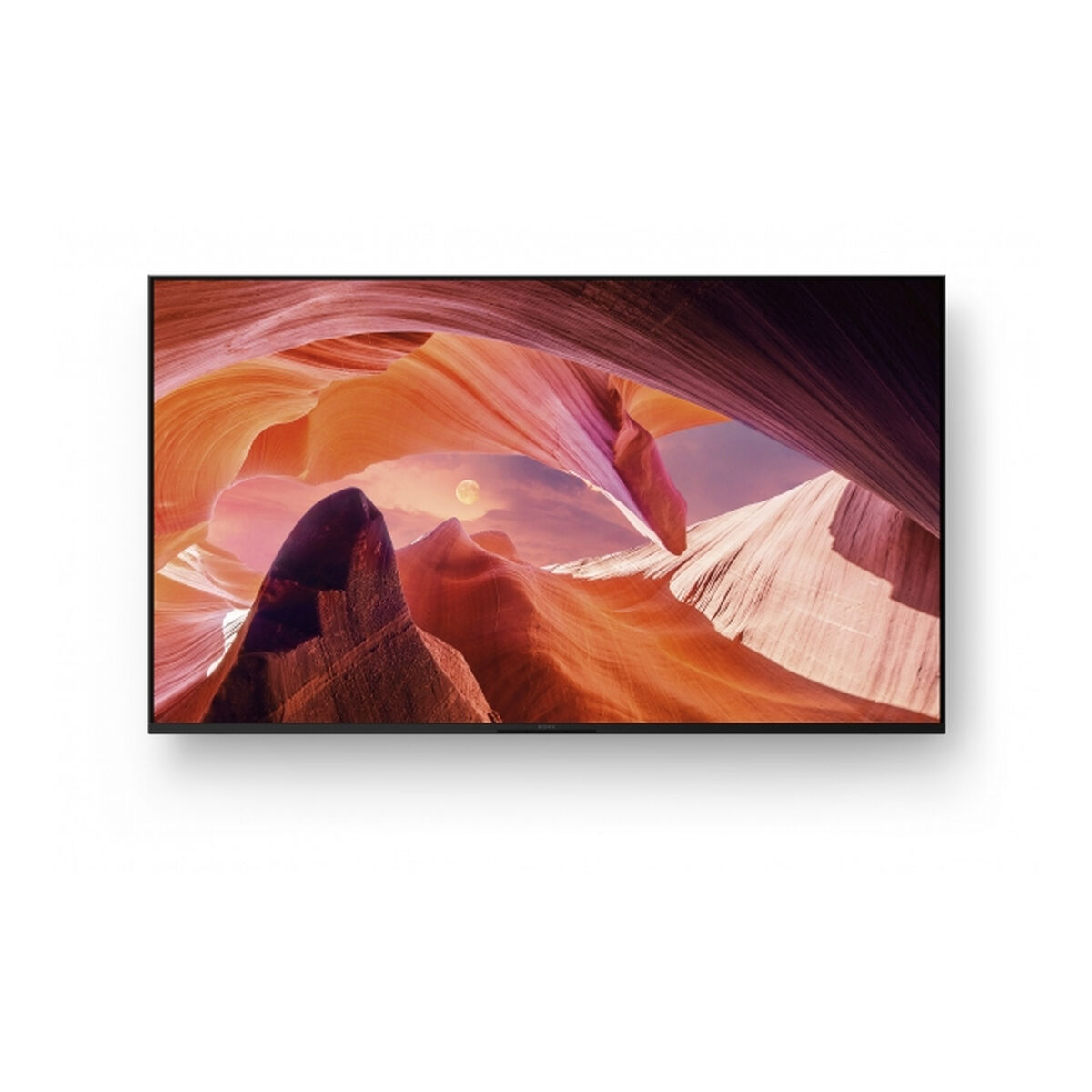 Una vista del paisaje mostrada en una pantalla de TV.