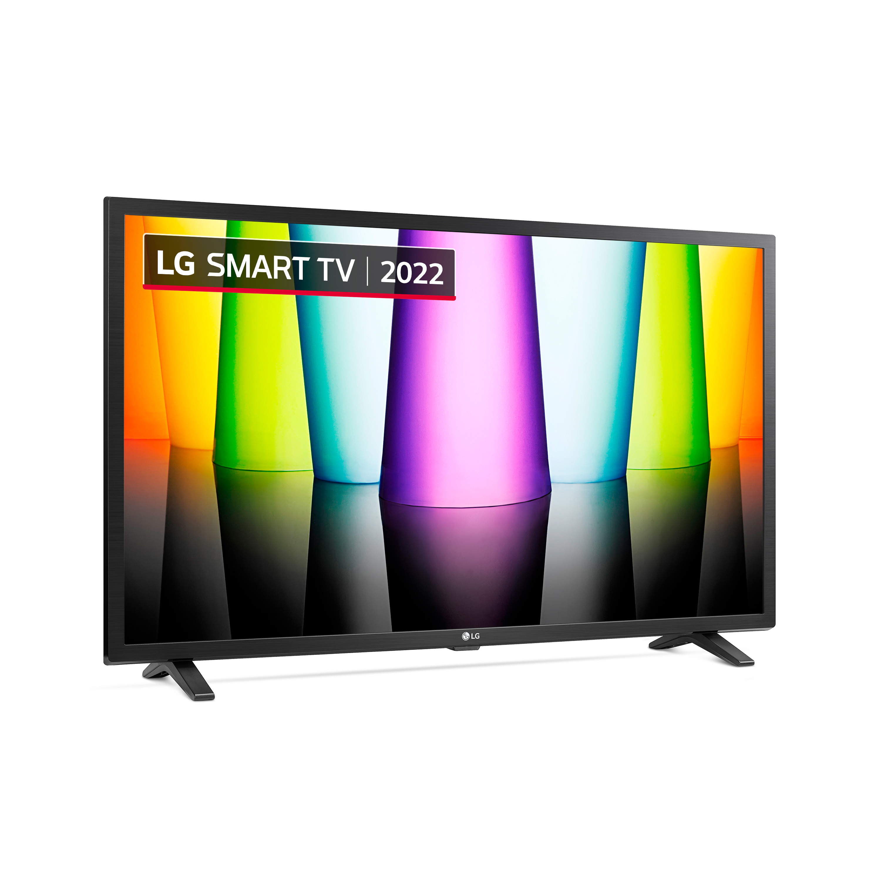LG Smart TV 2022 mostra forme astratte colorate.