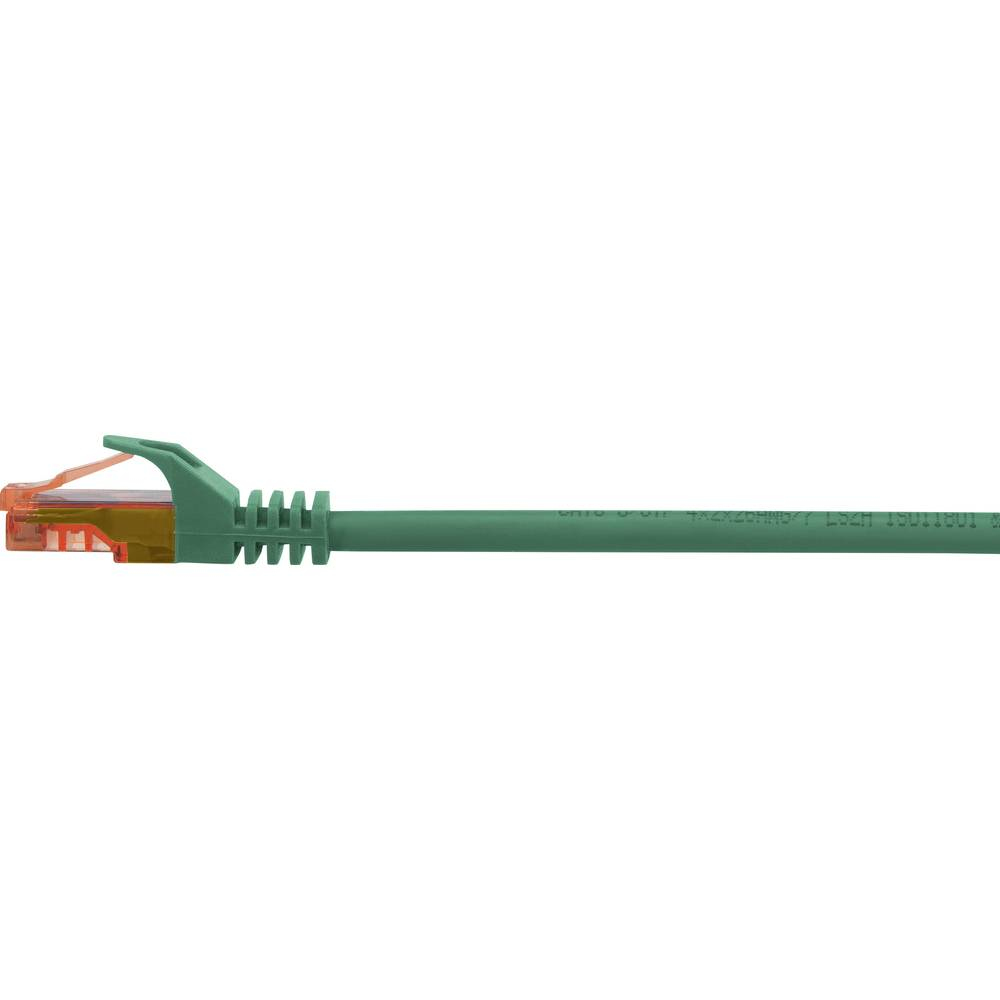 Cavo Ethernet verde con connettore arancione.
