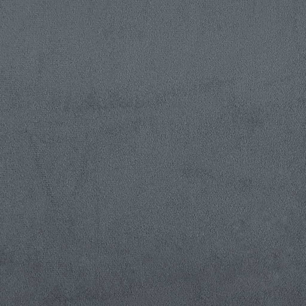 Nahaufnahme eines grauen Samtstoffs, glatte Textur.