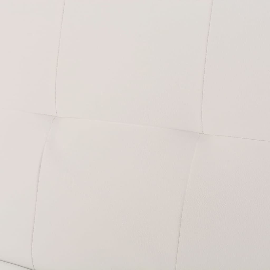 Weiße Lederoberfläche mit quadratischem Muster.