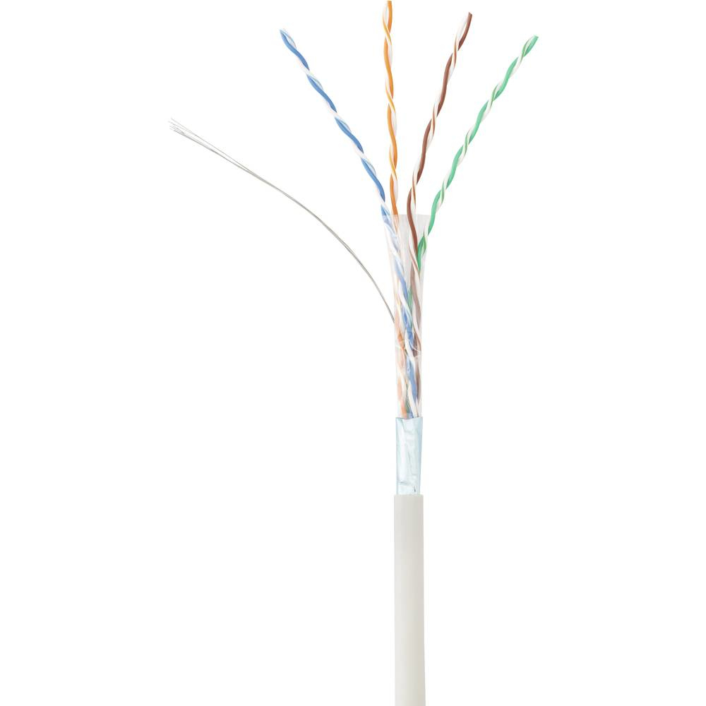 Un cavo bianco con fili colorati esposti che si diramano dal nucleo.