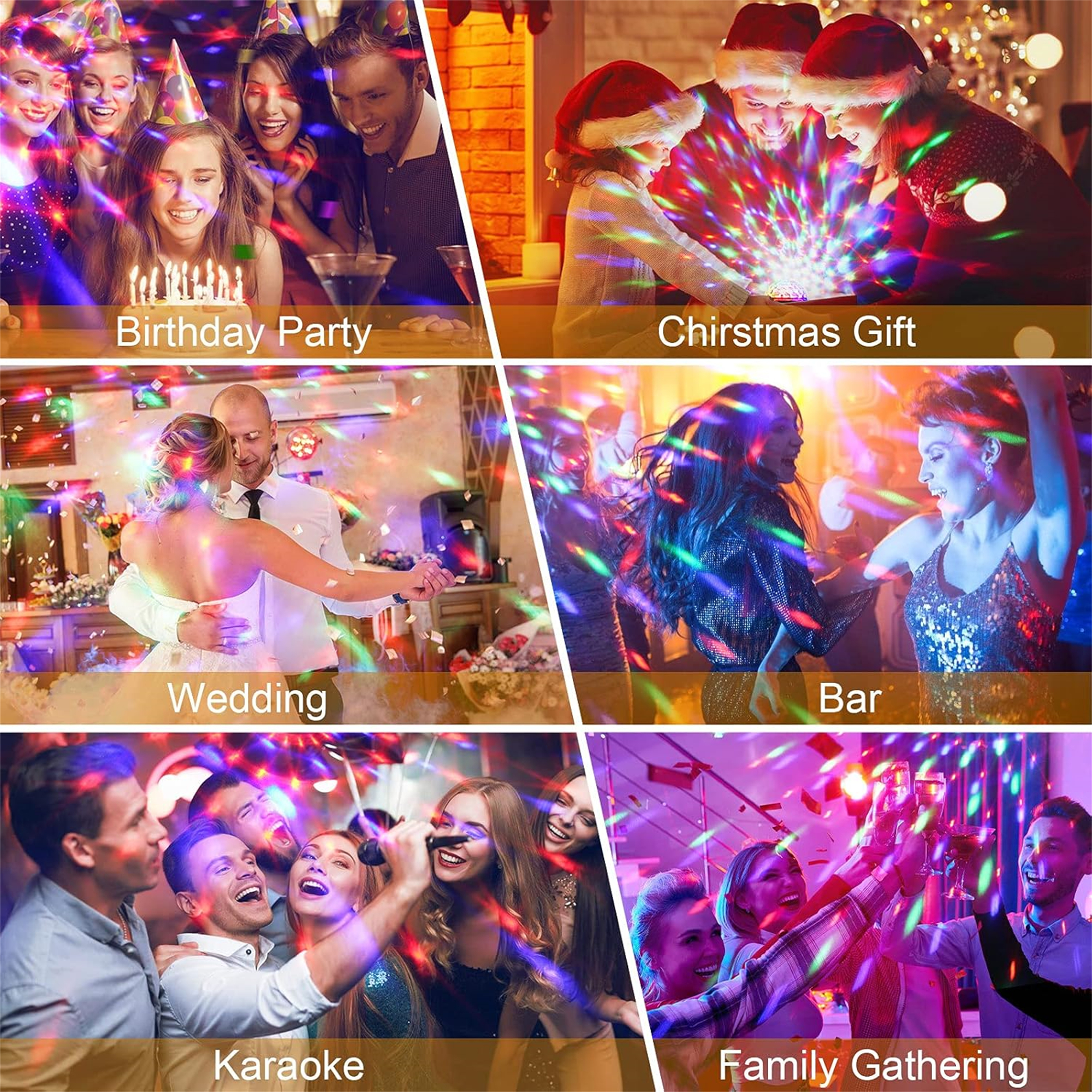 Menschen feiern bei Partys: Geburtstag, Weihnachten, Hochzeit, Bar, Karaoke und Familientreffen.