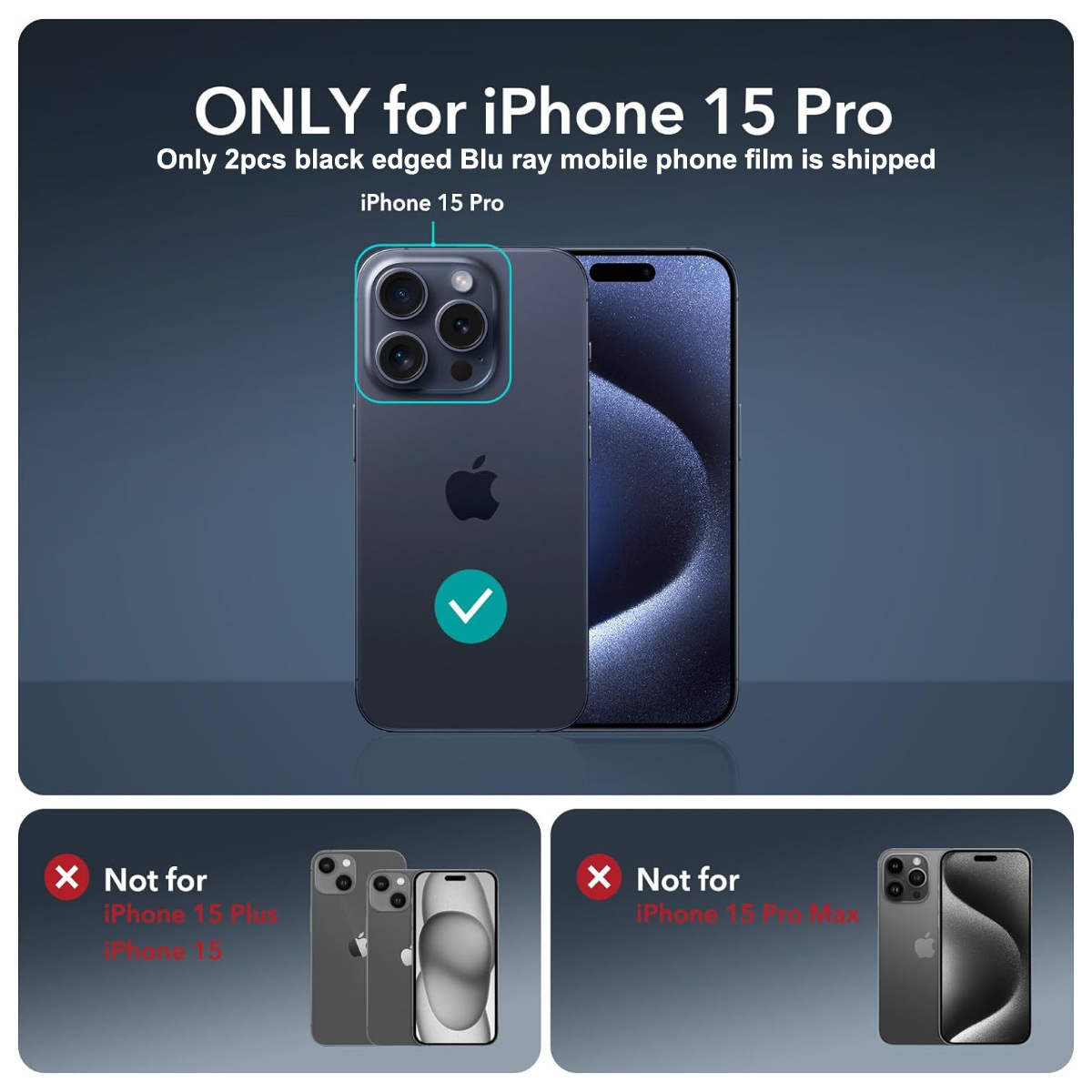 Bild zeigt ein iPhone 15 Pro mit Hülle und Grafik, welche Modelle passen.