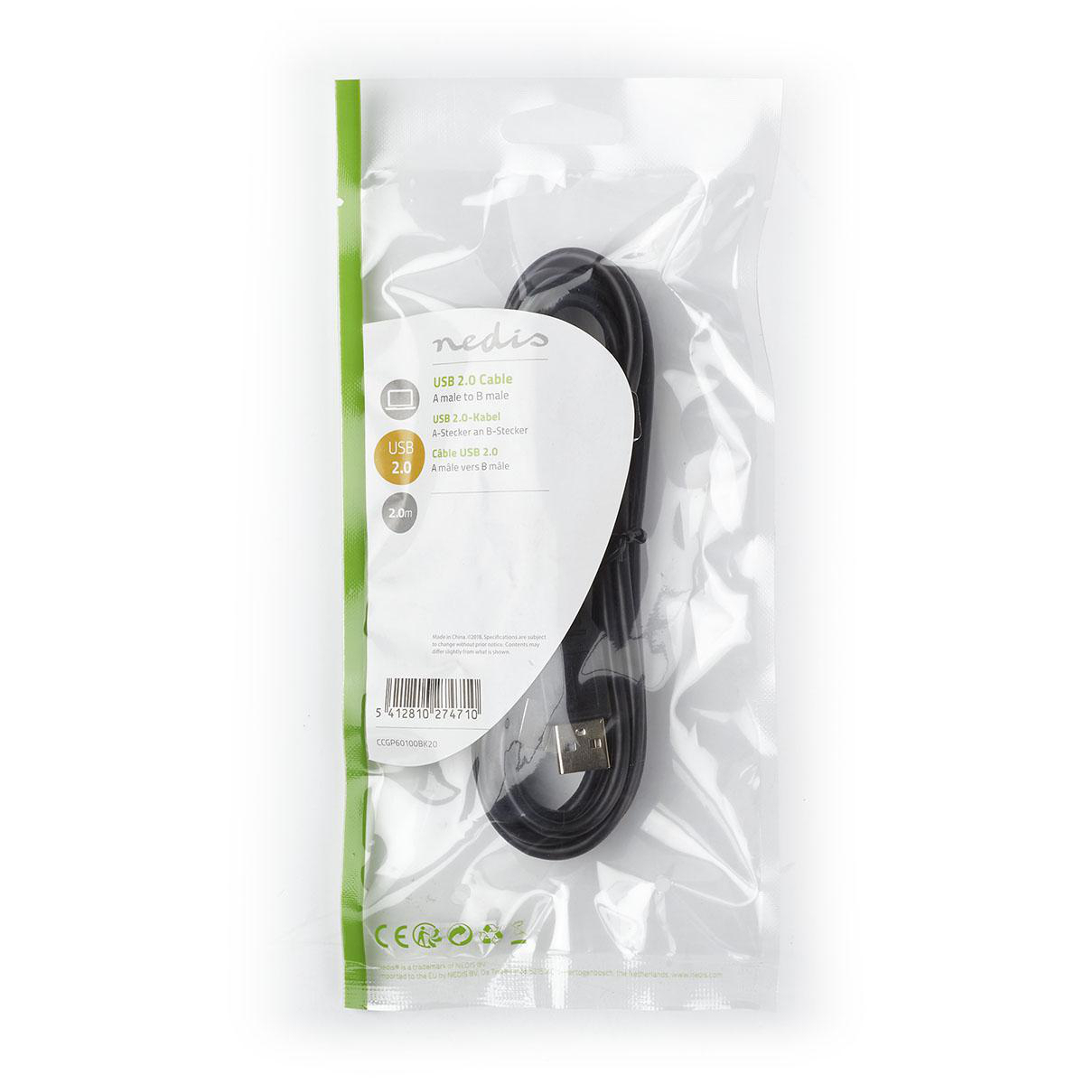 Ein schwarzes USB-C-Kabel mit Anschlüssen an beiden Enden.