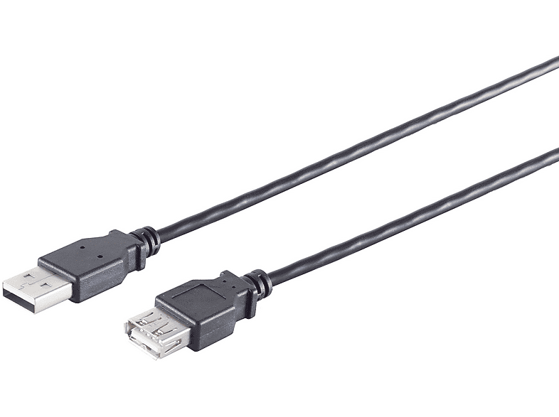 S/CONN USB 2.0 Verlängerungskabel – 5 M, A-Stecker Auf A-Buchse, Doppelt Geschirmt