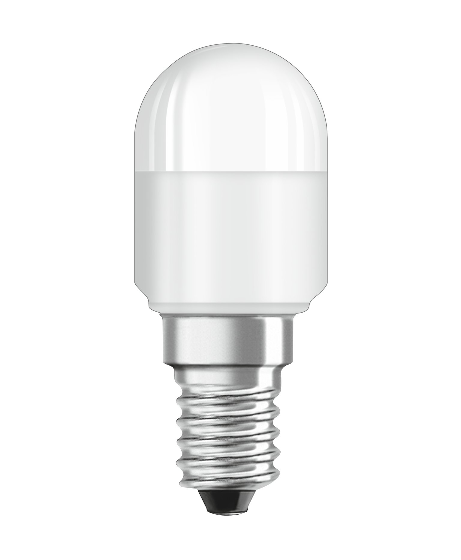Une petite ampoule LED blanche avec une base métallique.