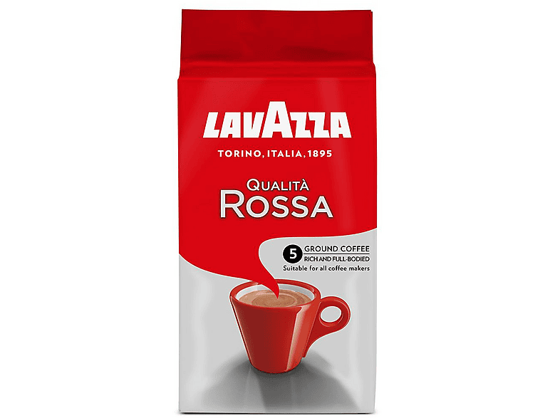 LAVAZZA 3598 250GR QUALITA ROSSA GEMAHLEN Gemahlener Kaffee (Mokkakanne, Filtermaschine und French Press)