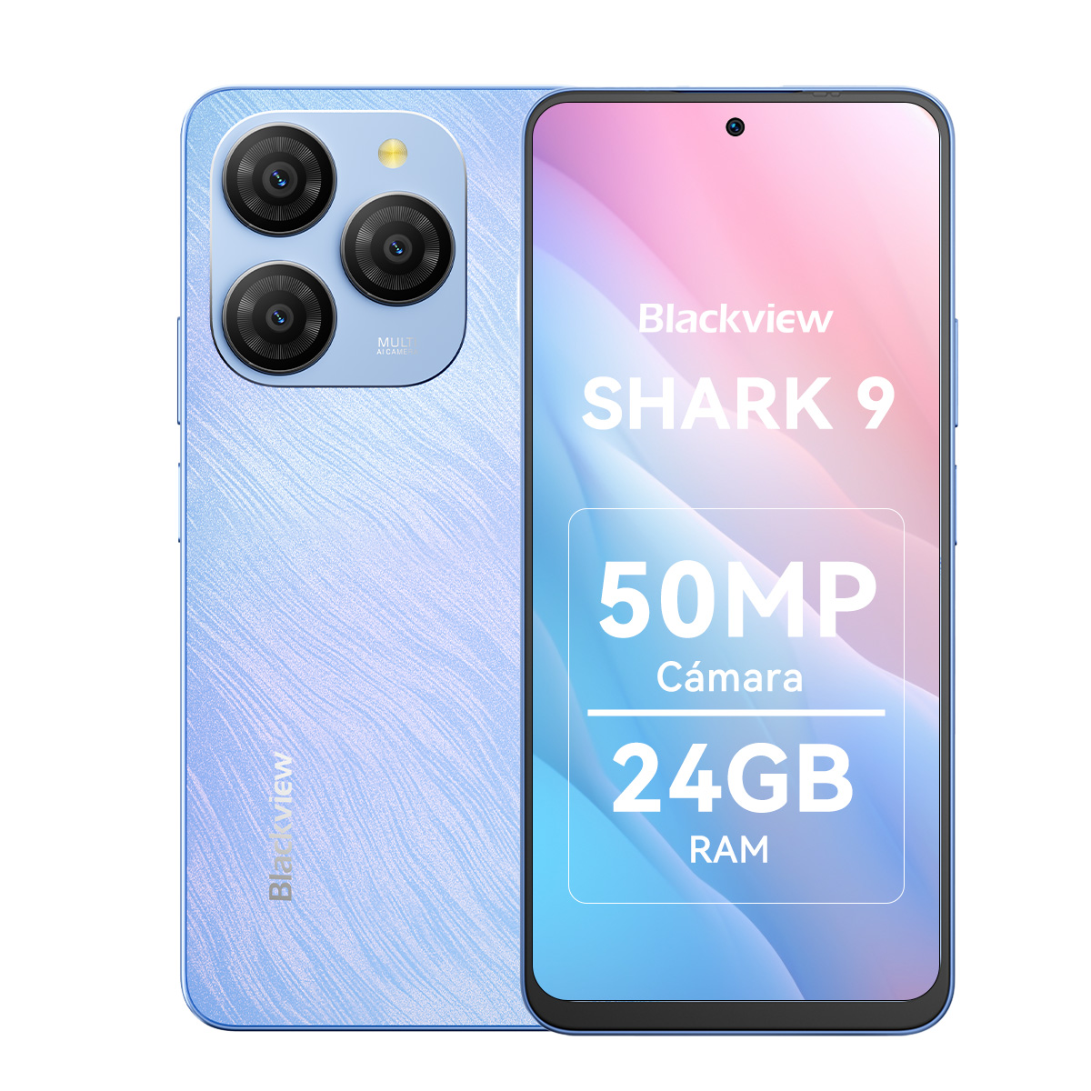 BLACKVIEW SHARK 9 5G, Azul, Móvil Android, 256 GB, 8 GB RAM