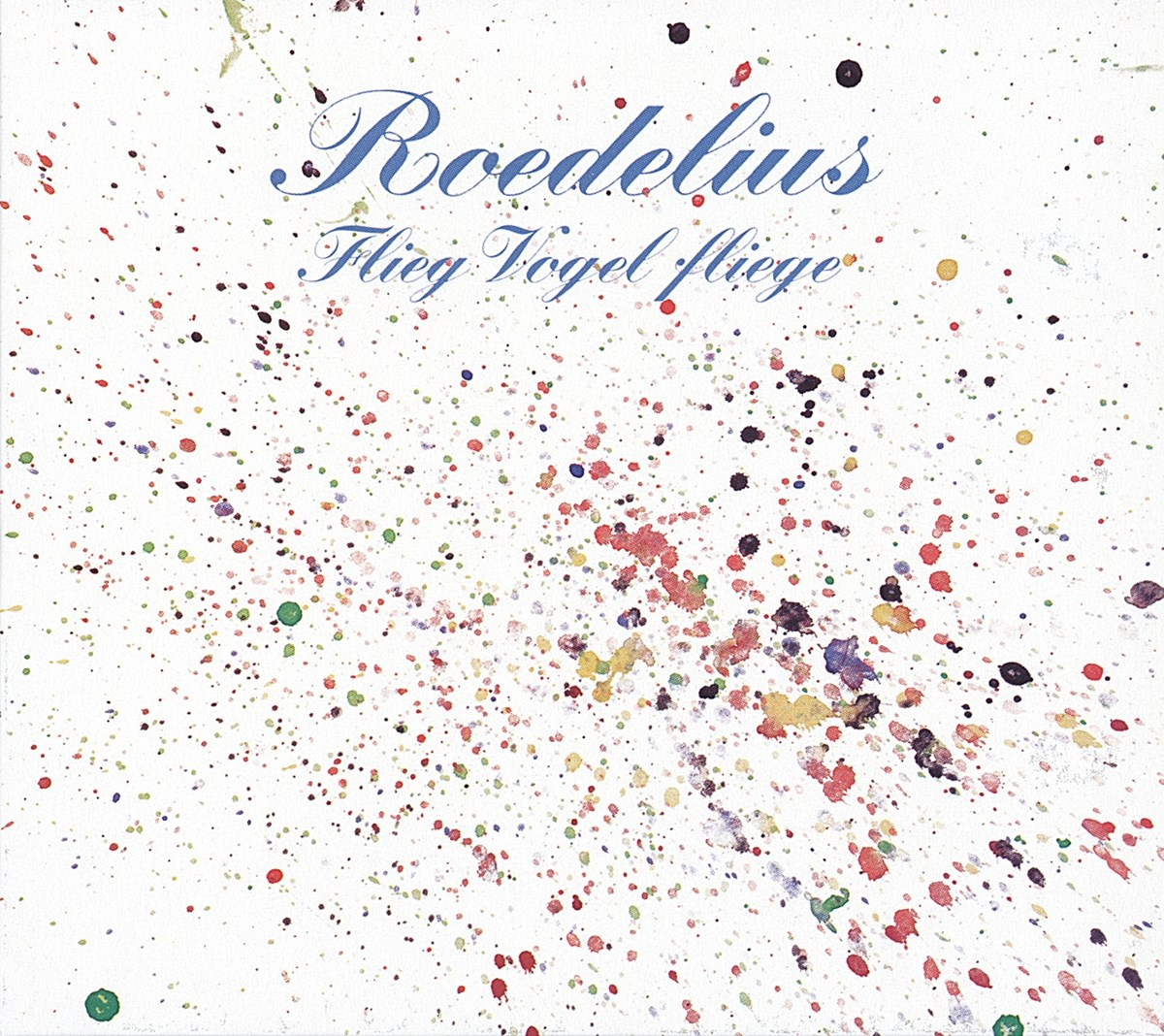 Pochette d'album avec des éclaboussures de peinture colorées et du texte.