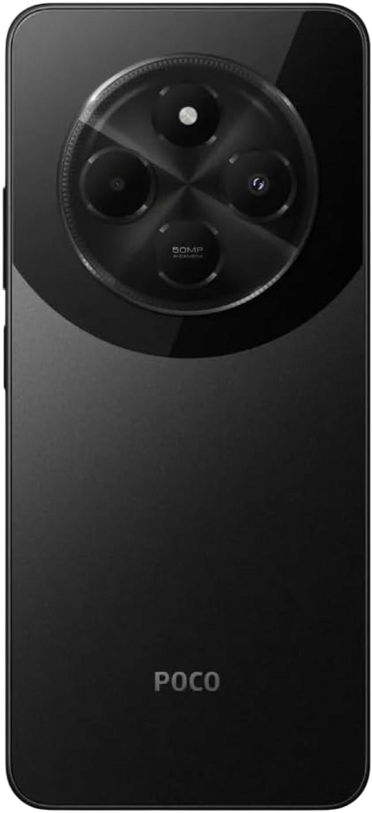 Un smartphone negro con un módulo de cámara circular.