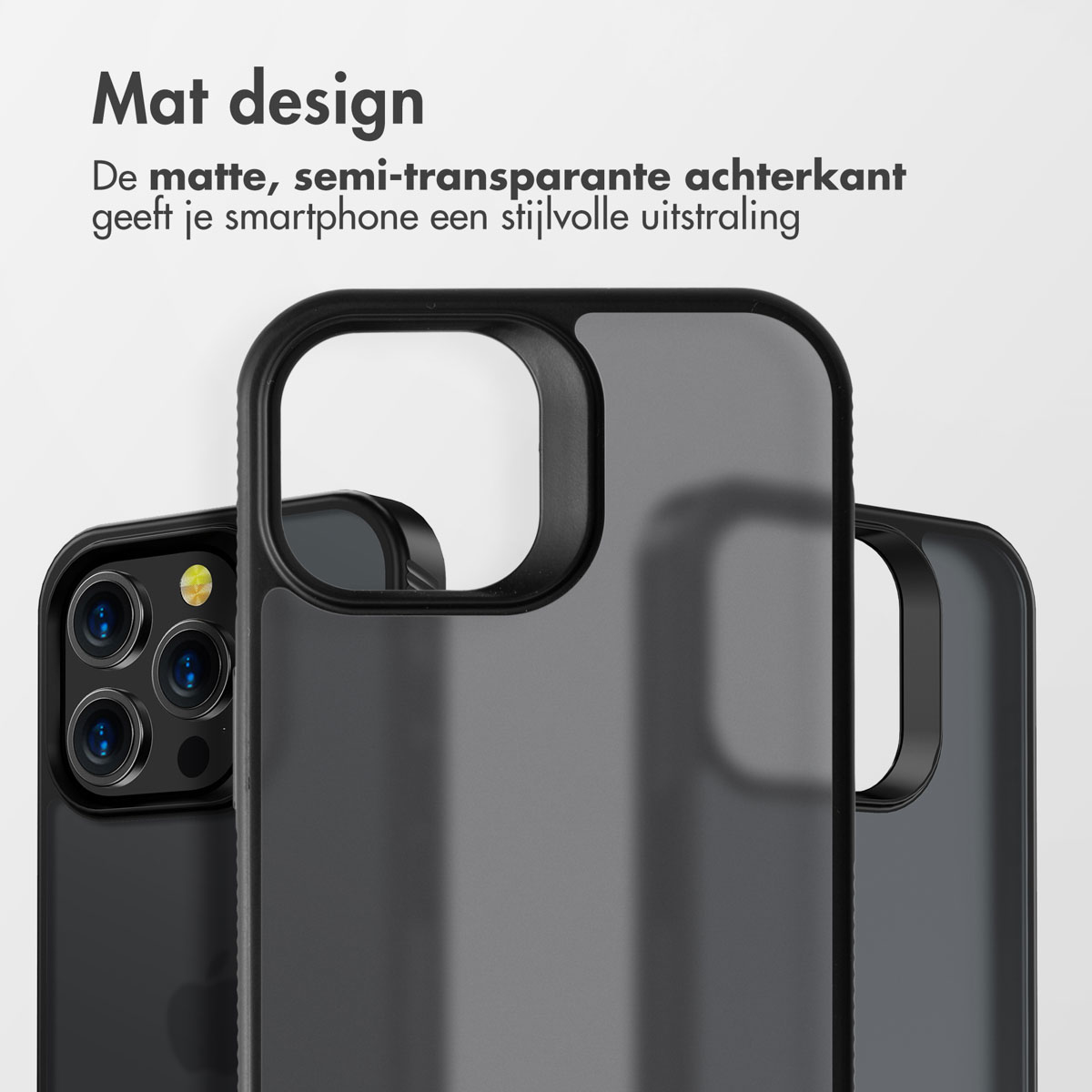 Coque noire avec design mat, montrant le design du téléphone.