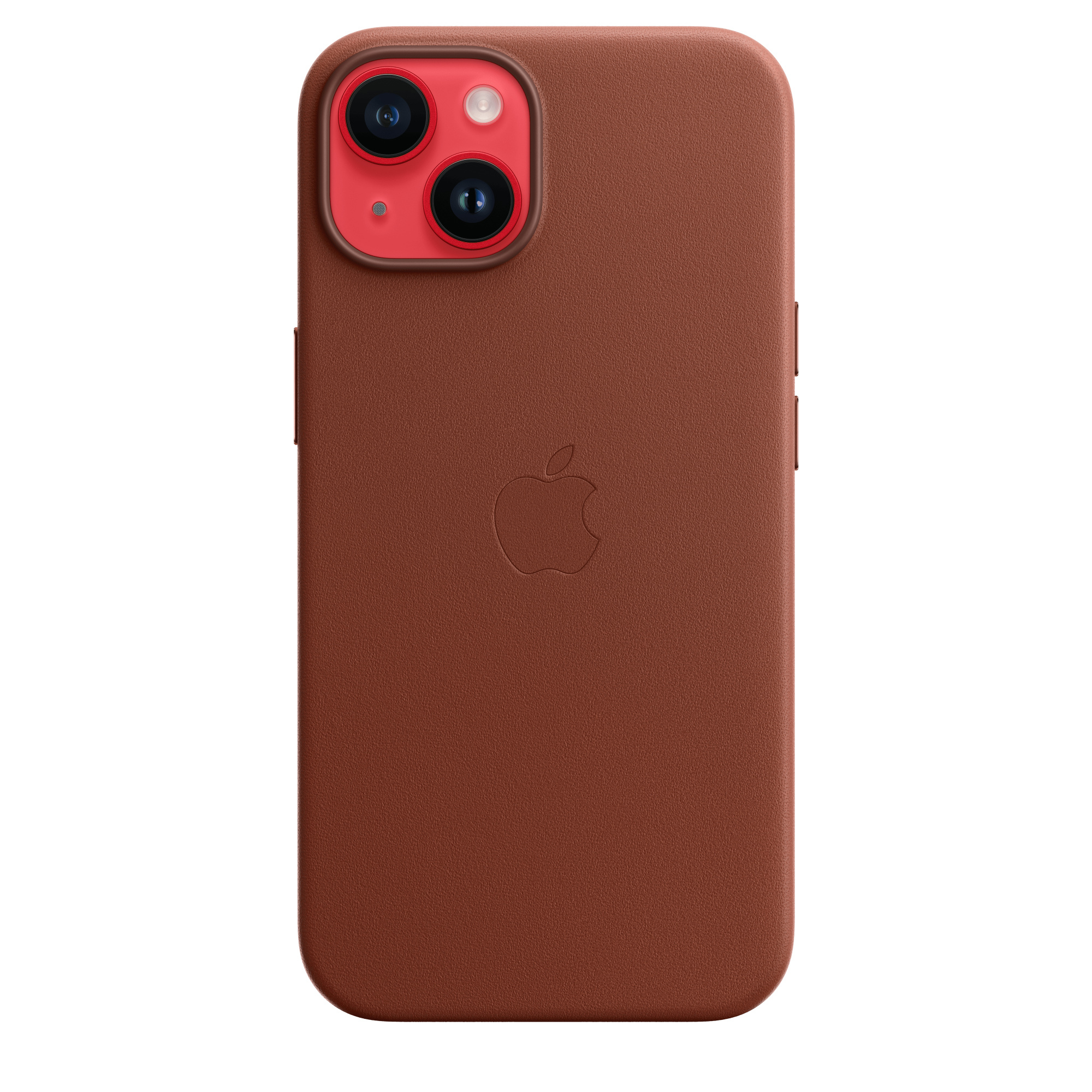 Bruine iPhone met twee camera's achteraan en Apple logo op de achterkant.