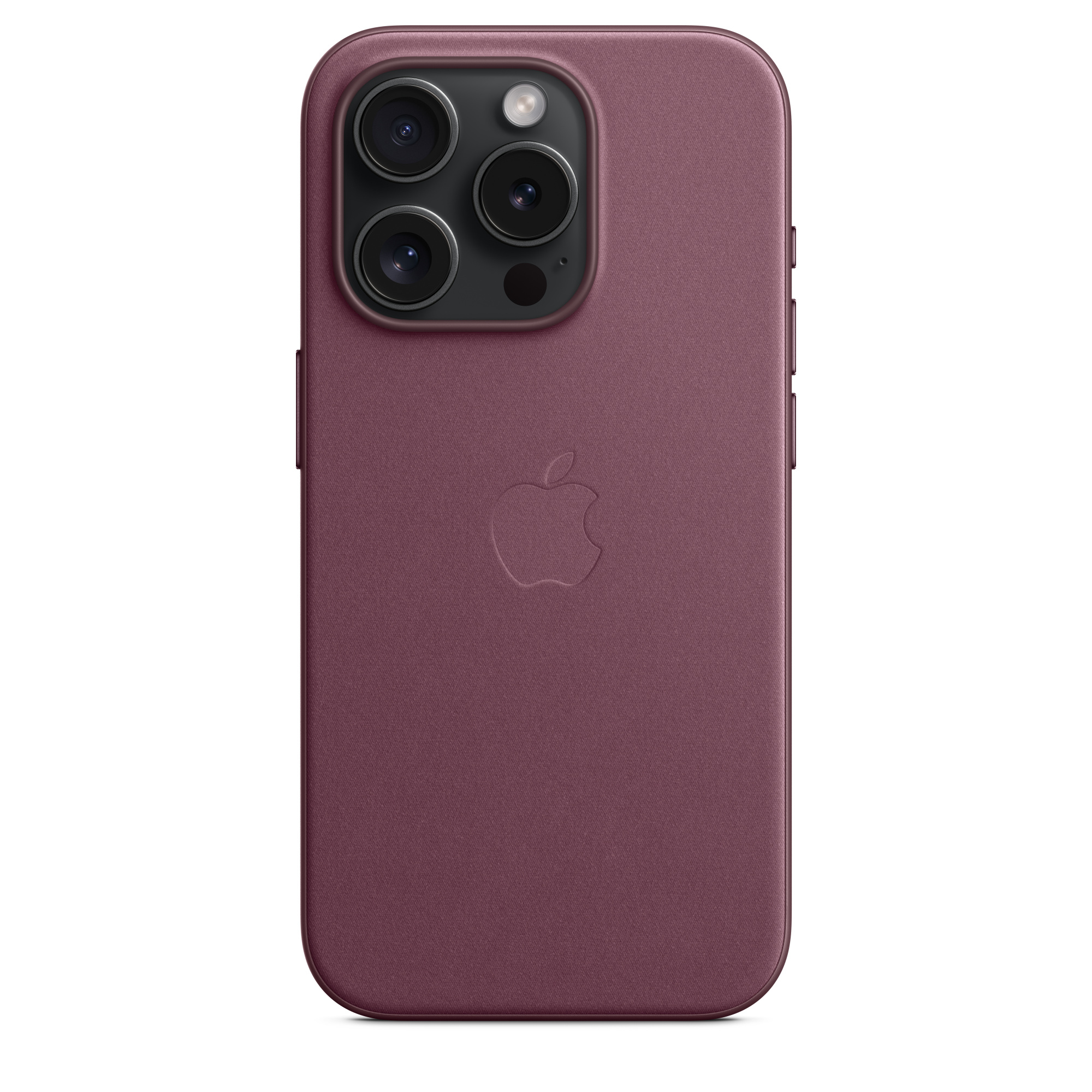A burgundy phone with a triple-lens camera setup.