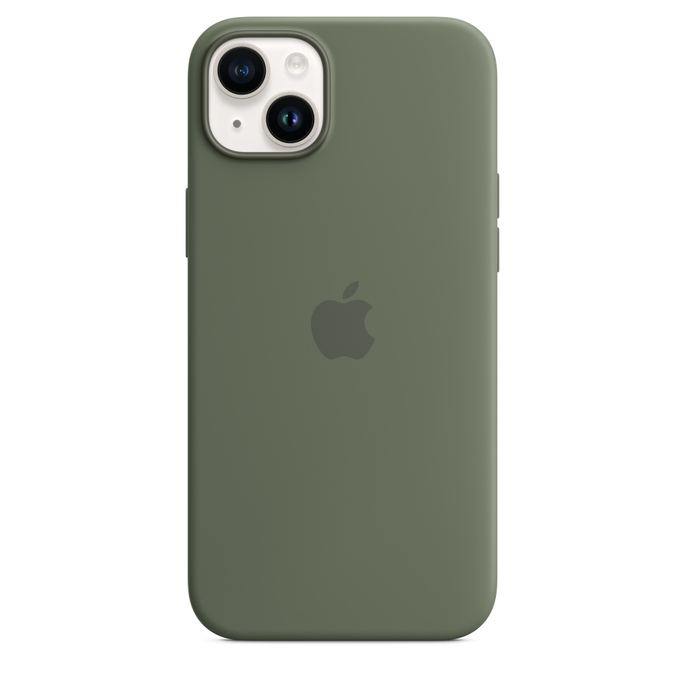 iPhone verde con due fotocamere posteriori e logo Apple sul retro.