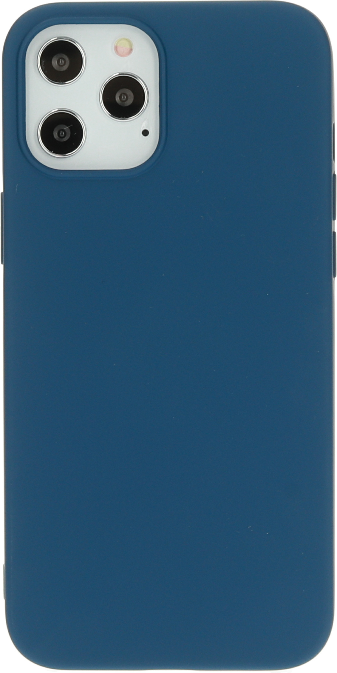 Blue phone case with the back of a phone visible.