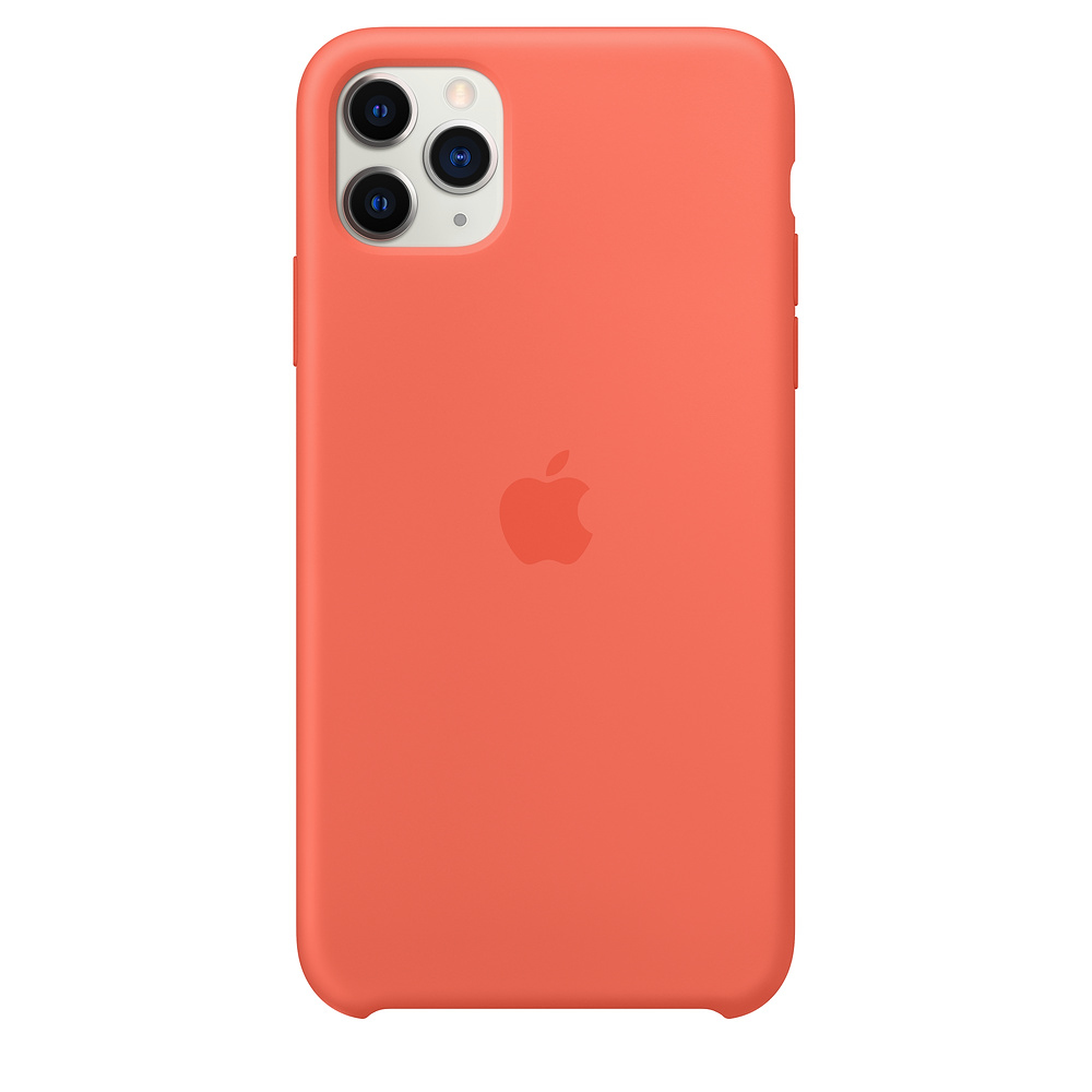 Coque corail pour smartphone avec trois caméras.