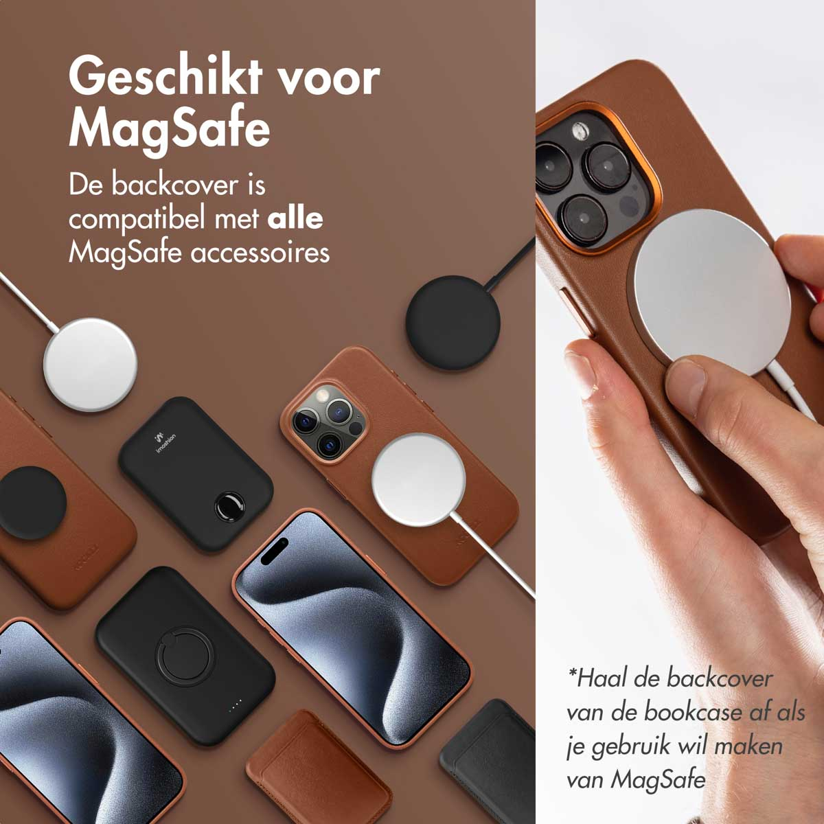 Verschillende telefoonhoesjes en accessoires, compatibel met MagSafe.