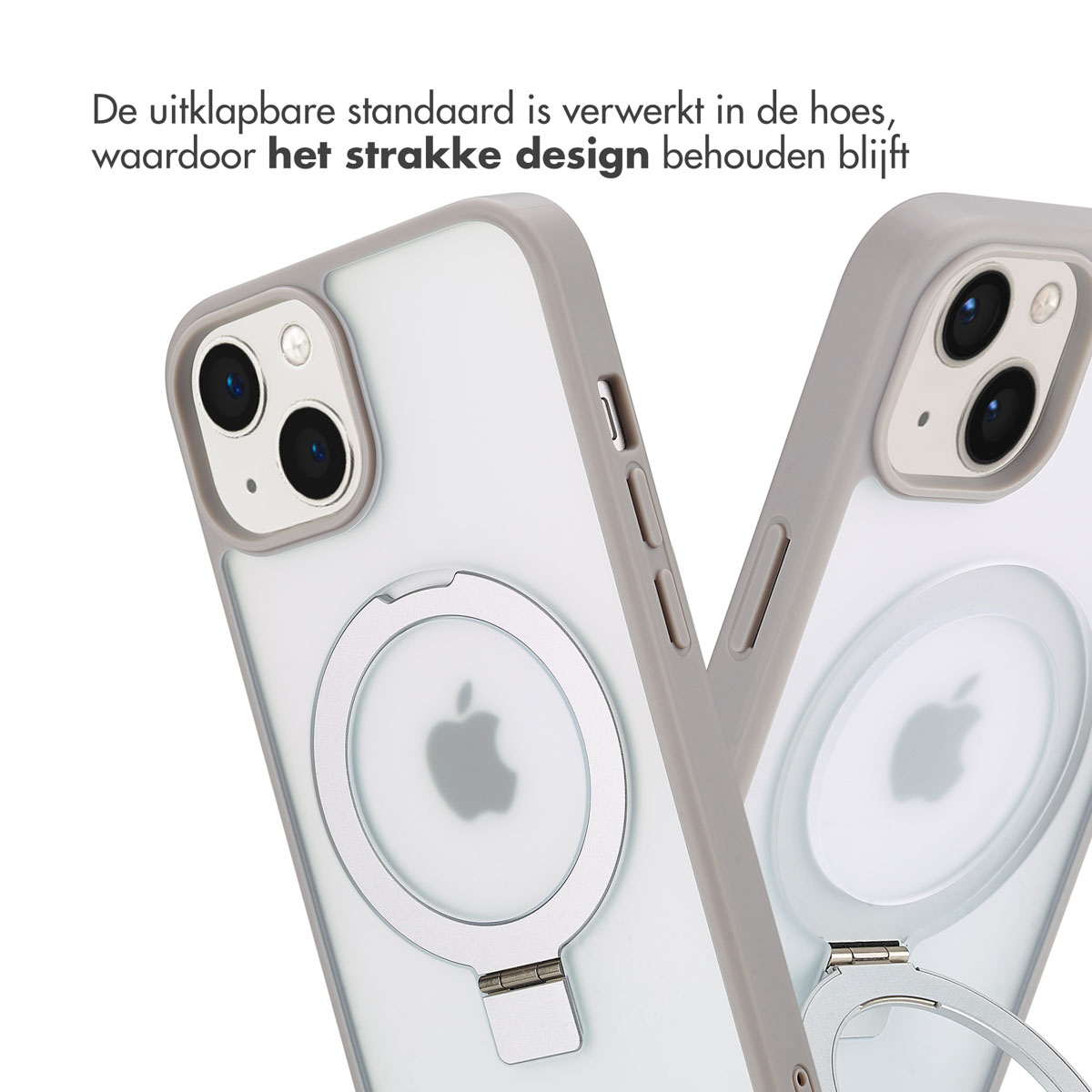 Telefoonhoes met telefoon, met ringhouder, Apple logo.