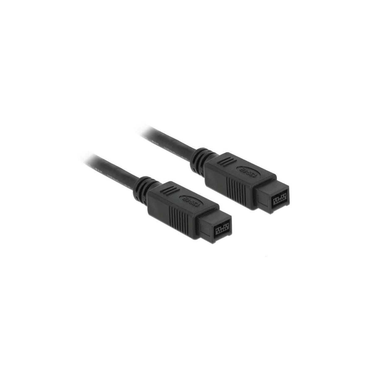 Due connettori FireWire neri su sfondo bianco.