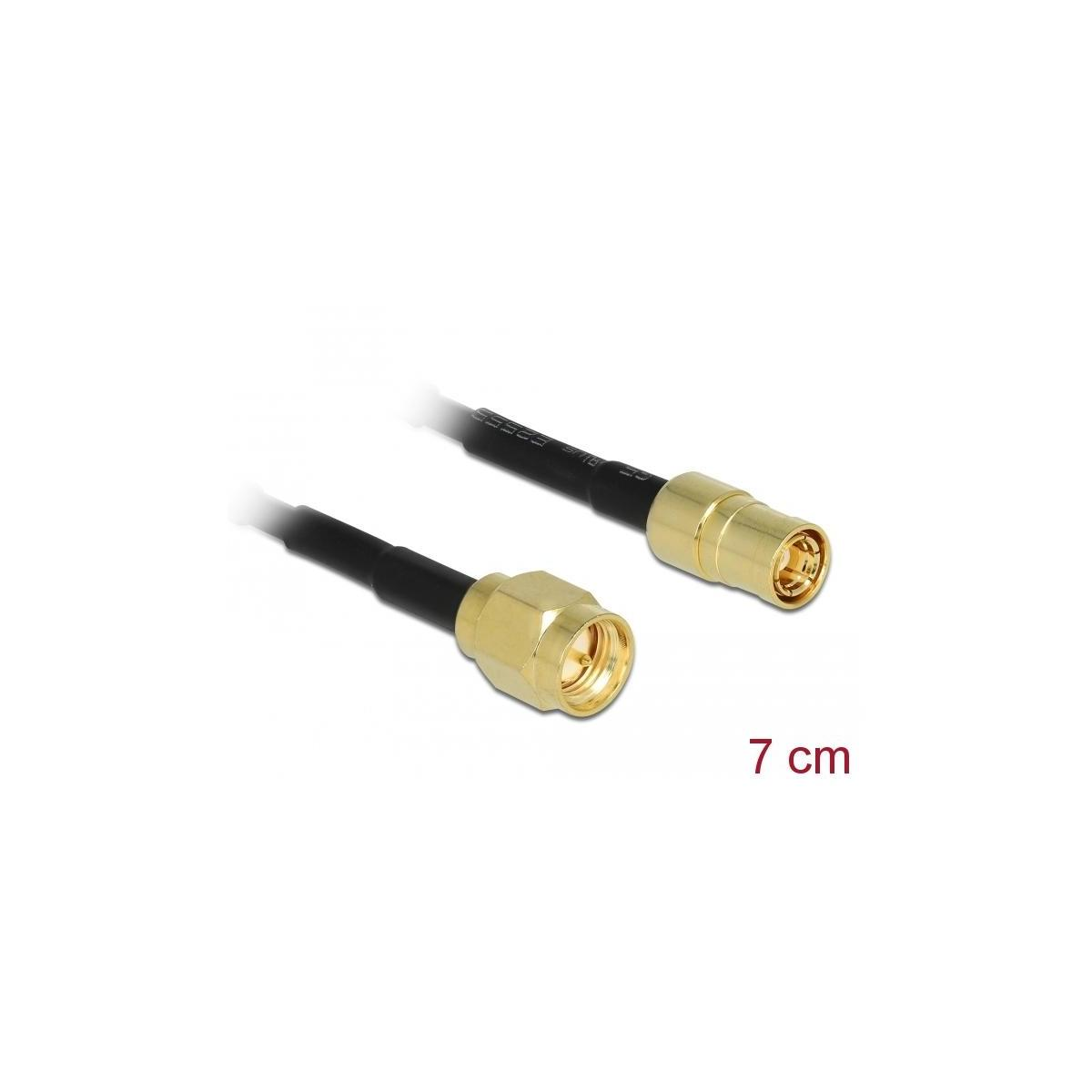 Due cavi neri con connettori dorati su sfondo bianco, etichetta 7 cm.