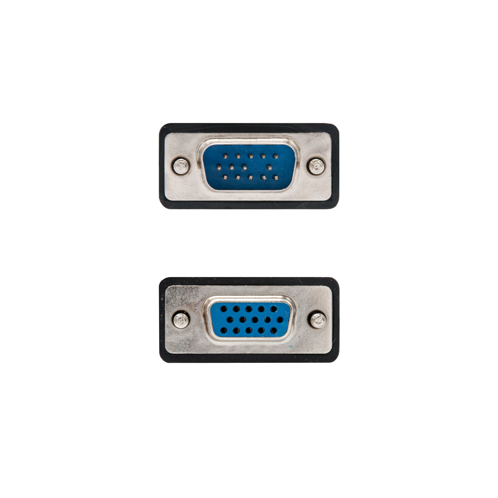 Due connettori VGA con interni blu.