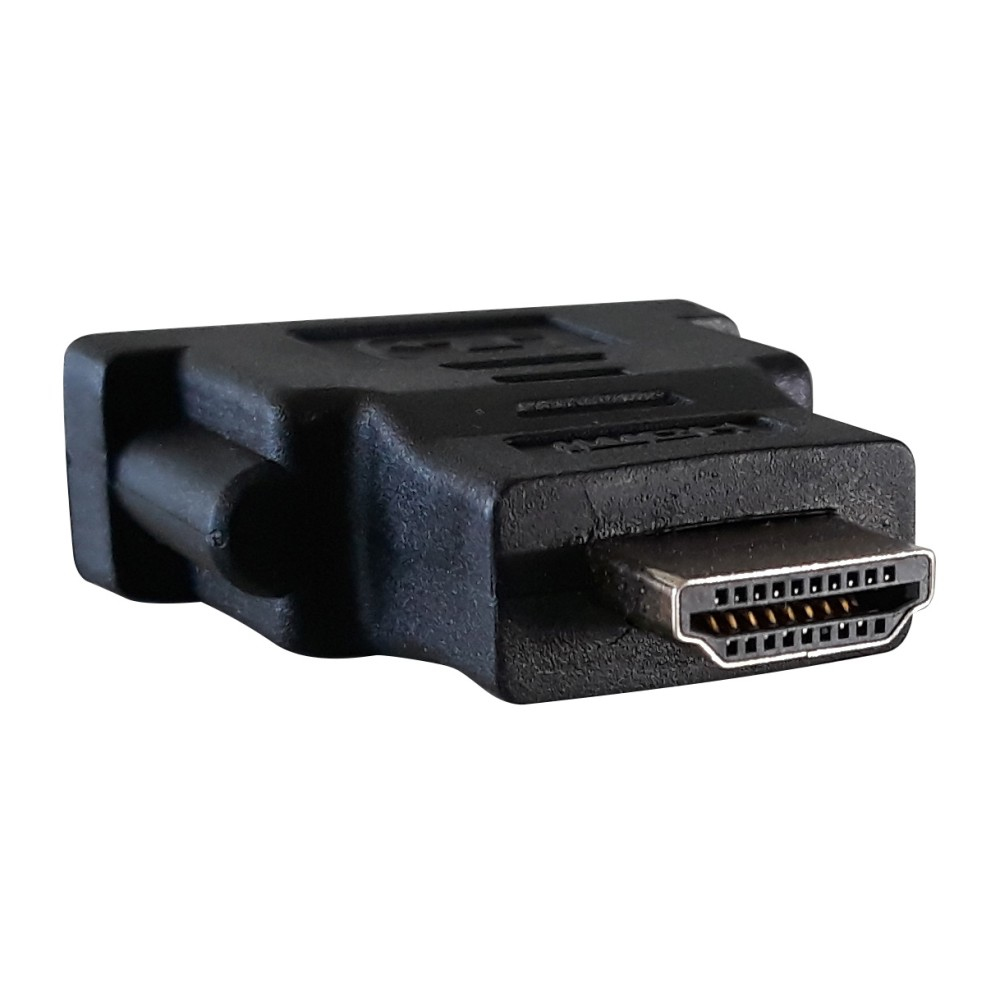 Czarny adapter HDMI do DVI. Adapter na białym tle.