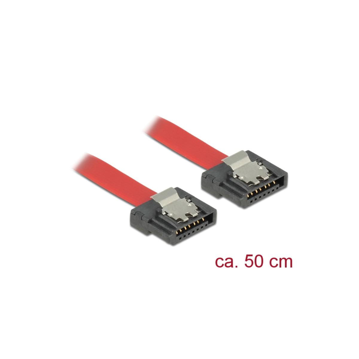Due cavi SATA rossi con connettori neri. ca. 50 cm.