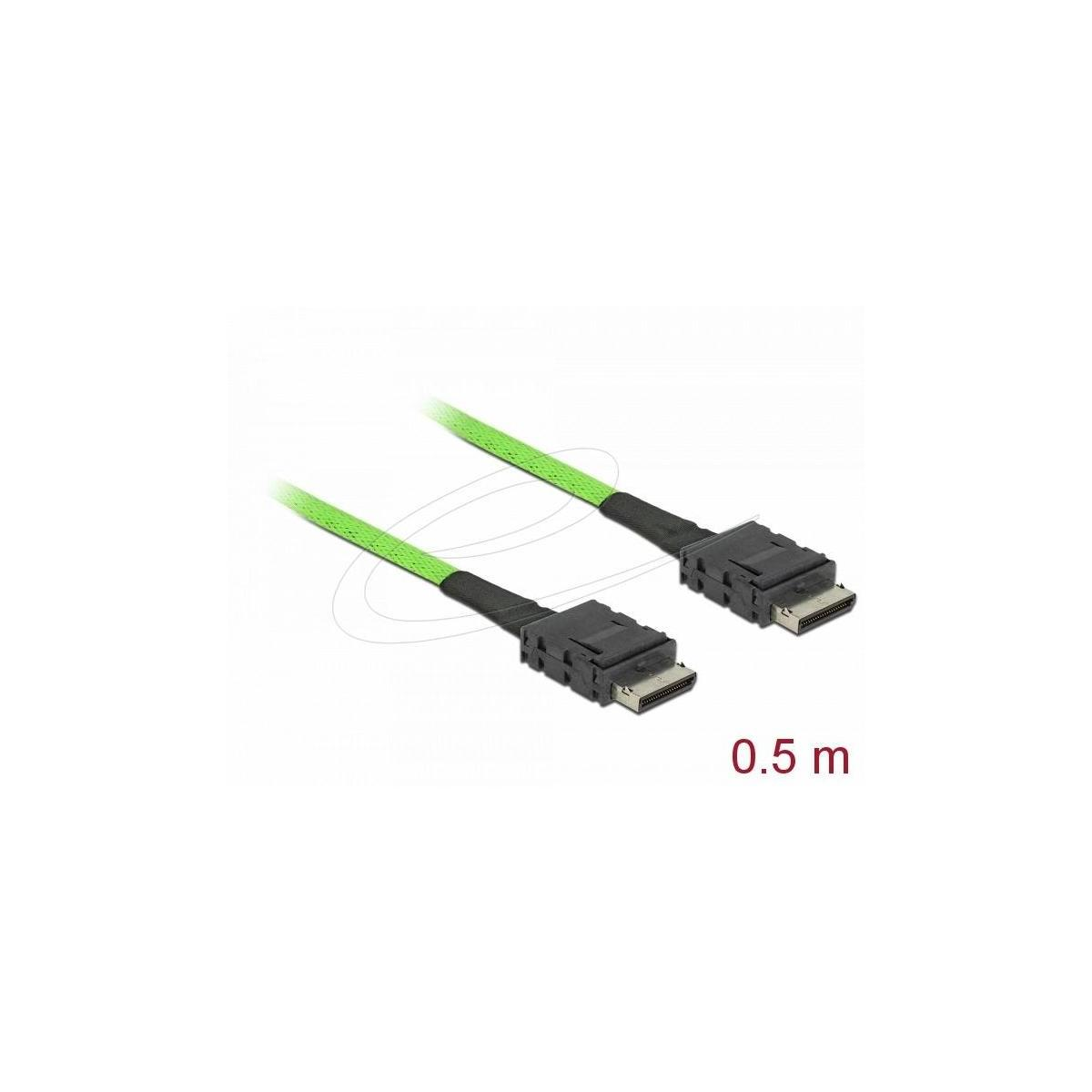 Due cavi SATA verdi con connettori neri, 0,5 m.