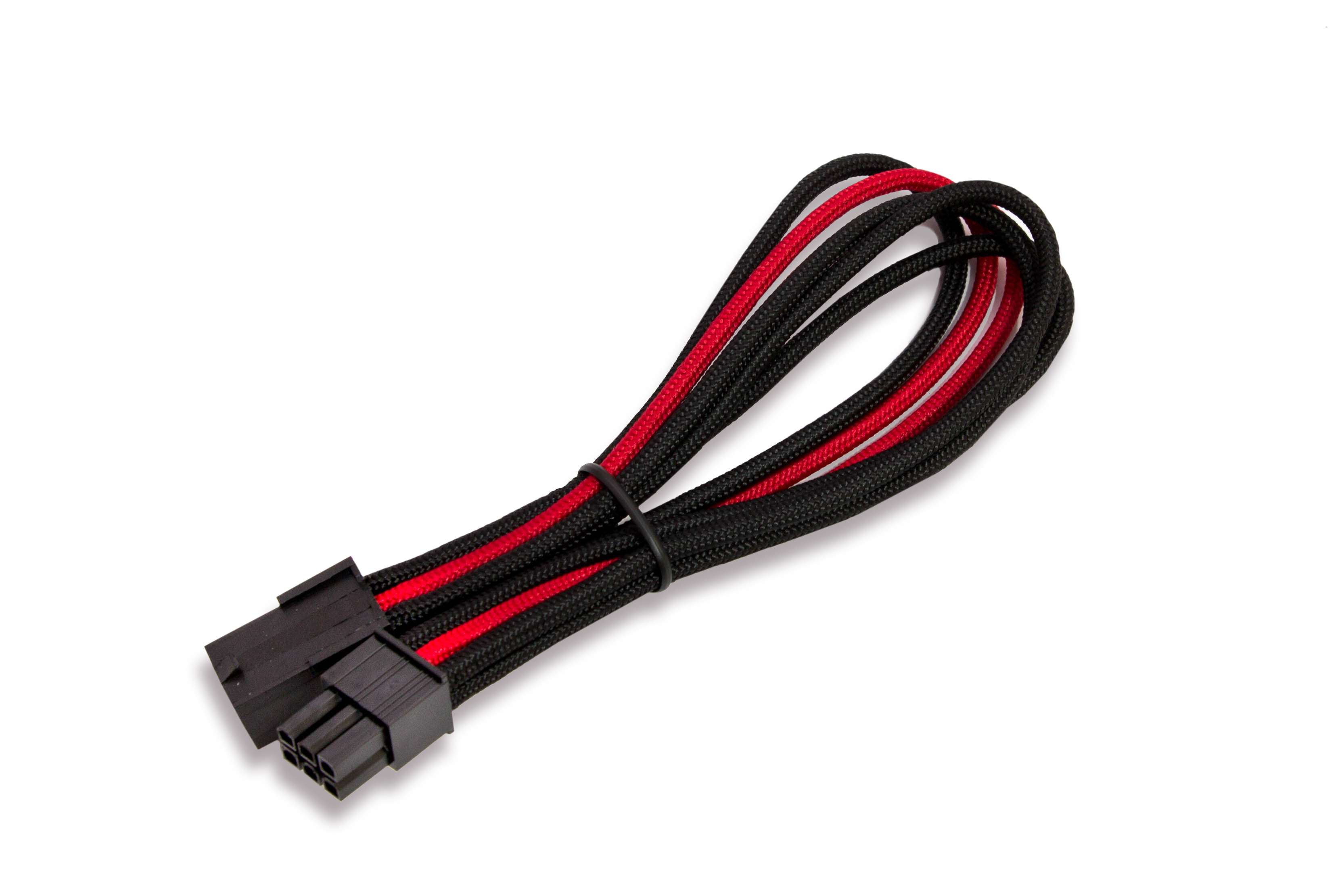 Cavo nero e rosso con due connettori a 8 pin, sfondo bianco.