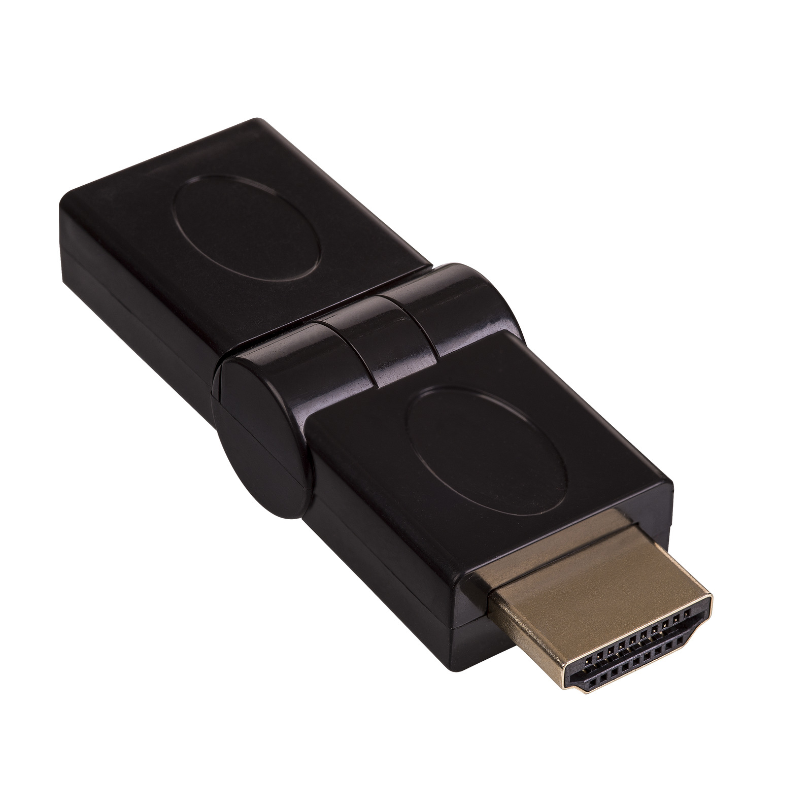 Adattatore HDMI nero. Un'estremità è HDMI, l'altra è un connettore HDMI più piccolo.