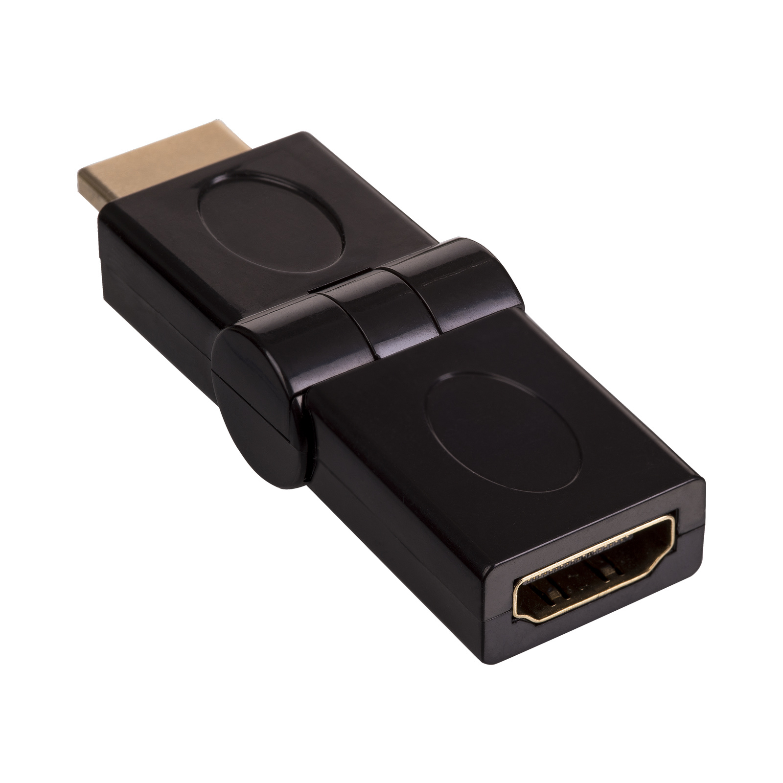 Adattatore HDMI nero. Un'estremità è HDMI, l'altra è un connettore HDMI più piccolo.