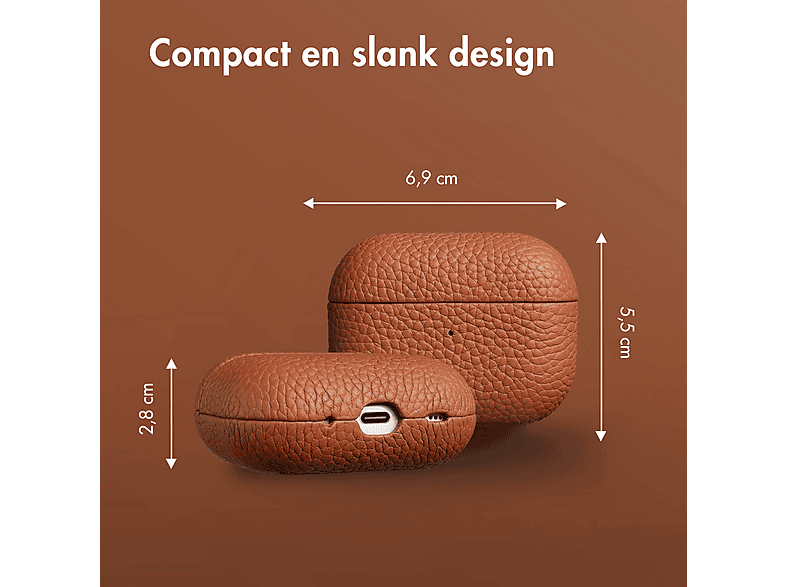 こうすけ AirPods ACCEZZ Echt Leren AirPods Case Cognac | MediaMarkt