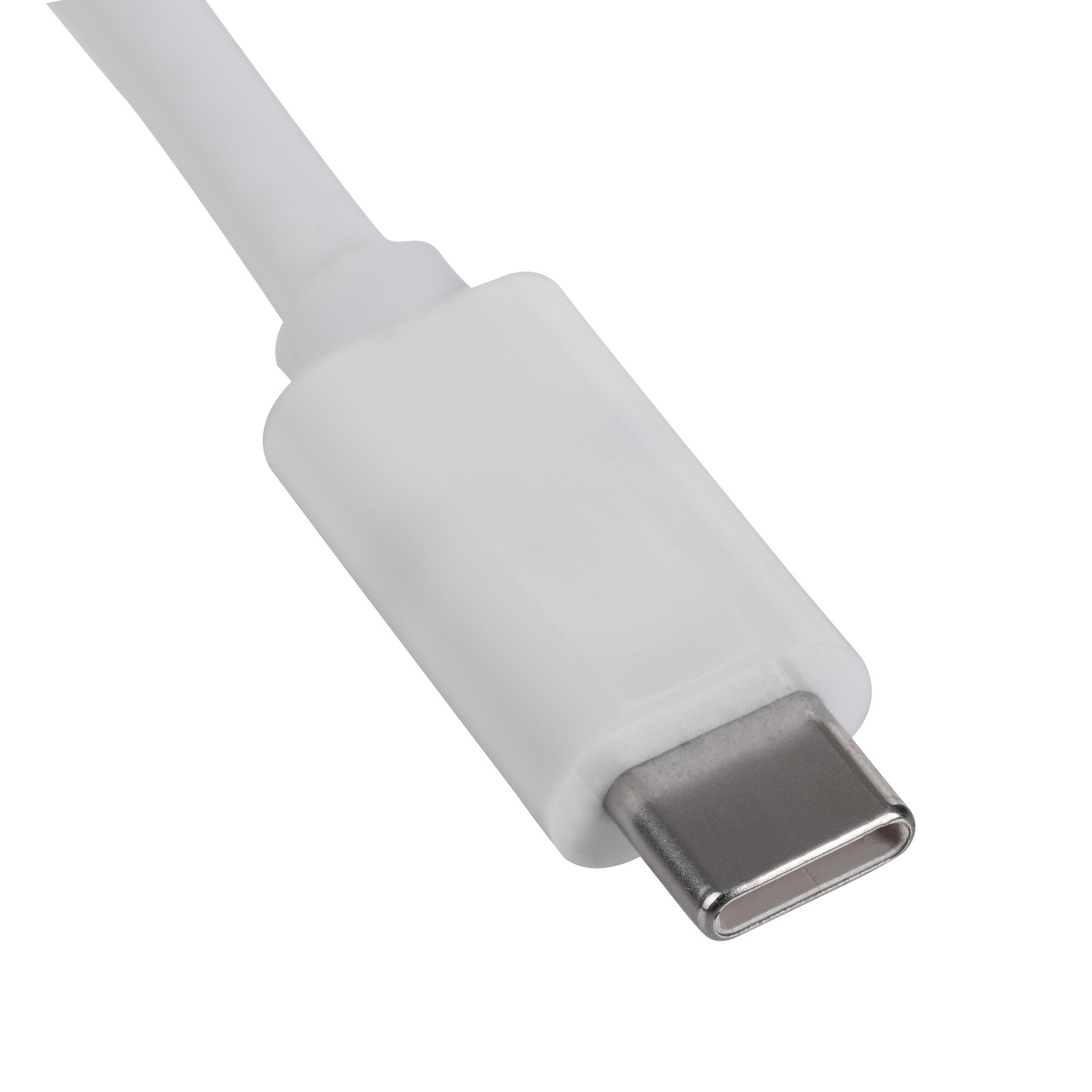 Un connettore USB-C bianco.